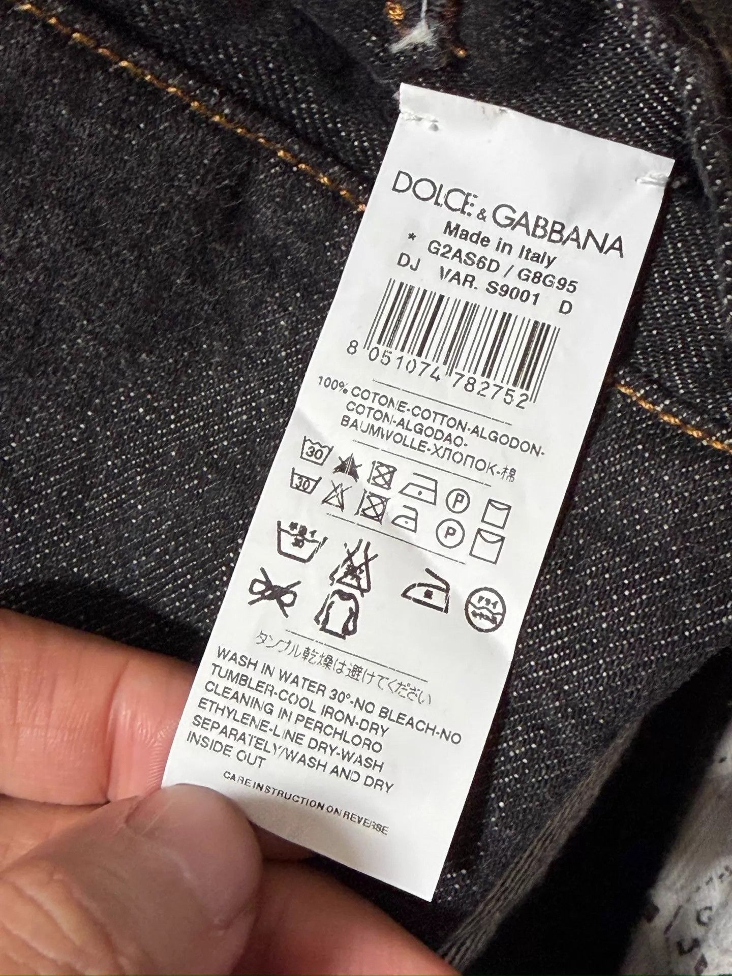 Dolce & Gabbana Dolce & Gabbana Charcoal Distressed Denim Blazer 48 Size US M / EU 48-50 / 2 - 8 Thumbnail
