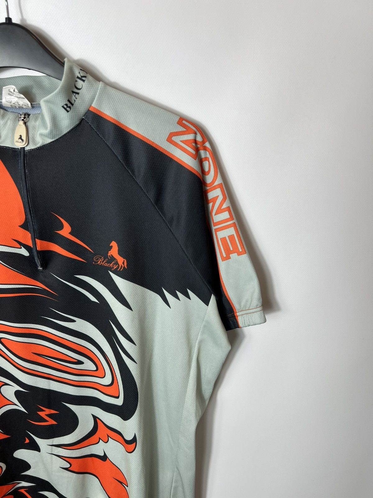 Vintage Vintage 90s Blacky Switzerland Dark Zone Velo Cycle Jersey Size US XXL / EU 58 / 5 - 4 Thumbnail
