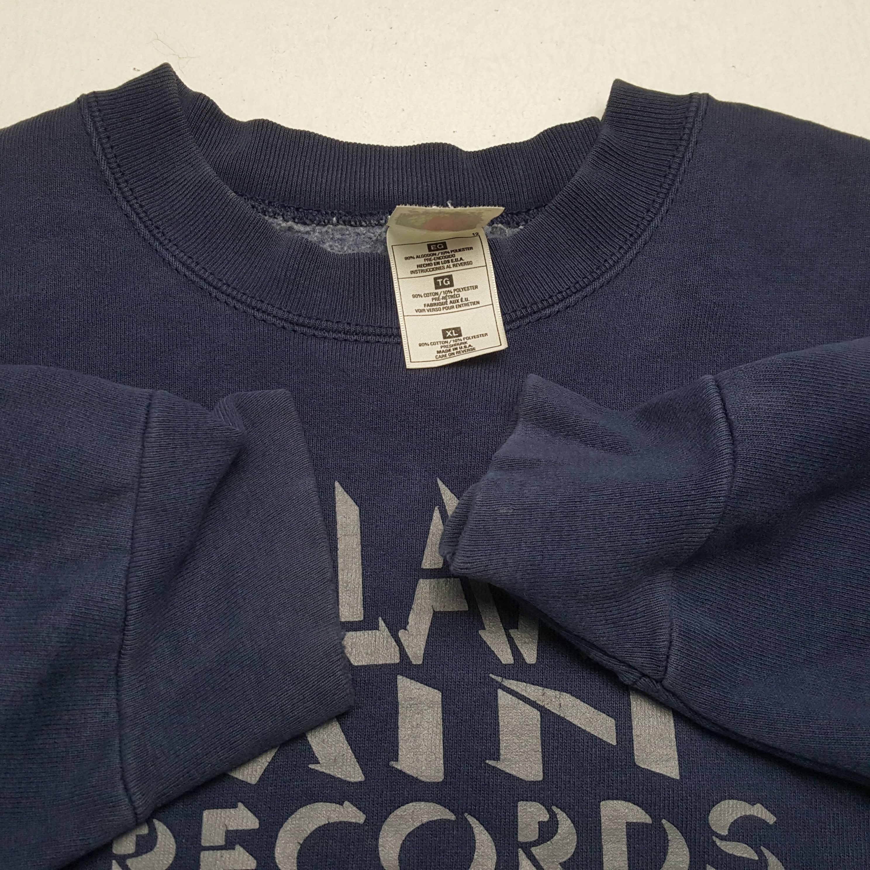 Band Tees × Fruit Of The Loom × Vintage SLAM-MIN RECORDS NEW YORK Music Vintage Sweatshirt Size US XL / EU 56 / 4 - 9 Thumbnail