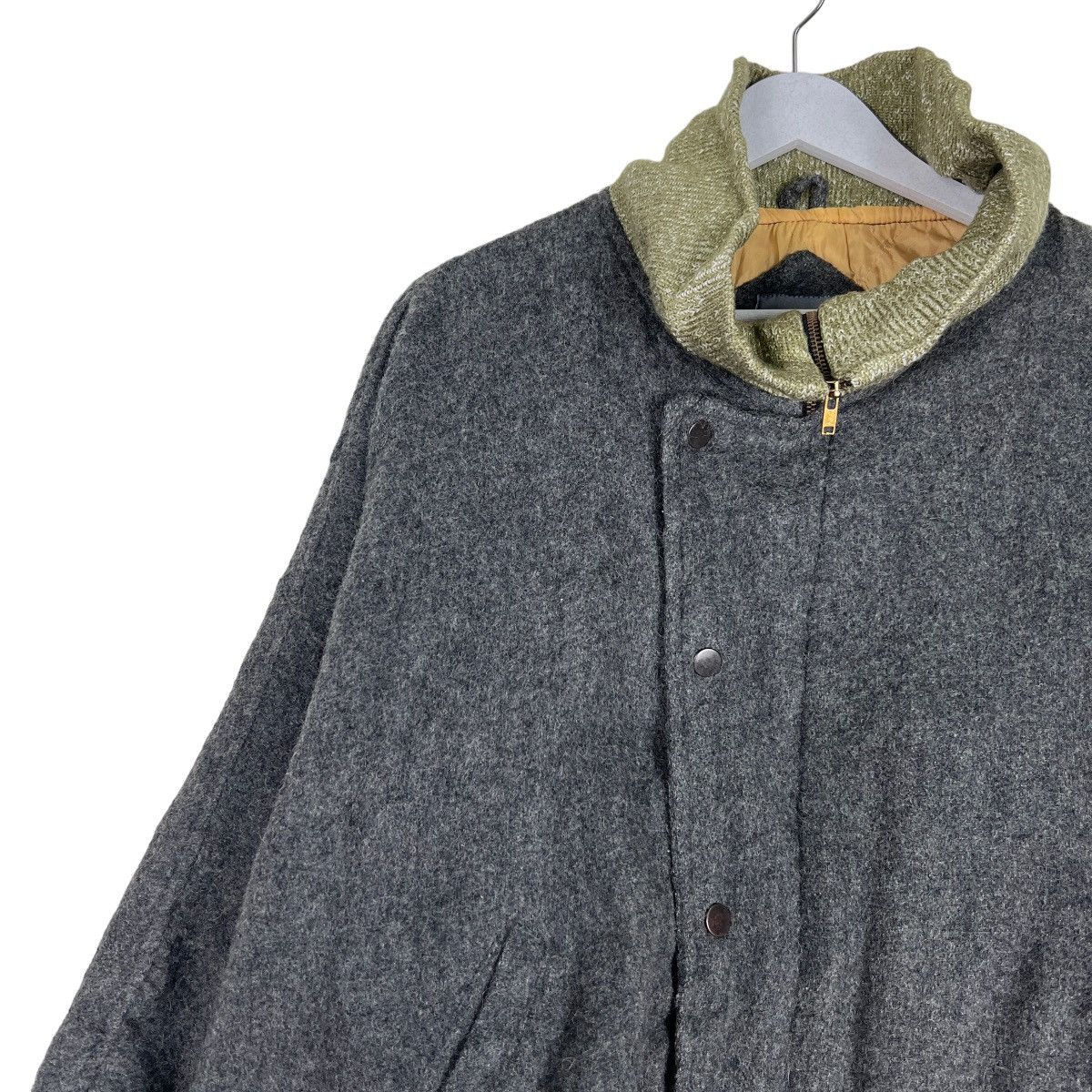 Japanese Brand 🔥 R & L INSPIRE BY ISSEY MIYAKE WOOL BOMBER JACKET Size US L / EU 52-54 / 3 - 7 Thumbnail