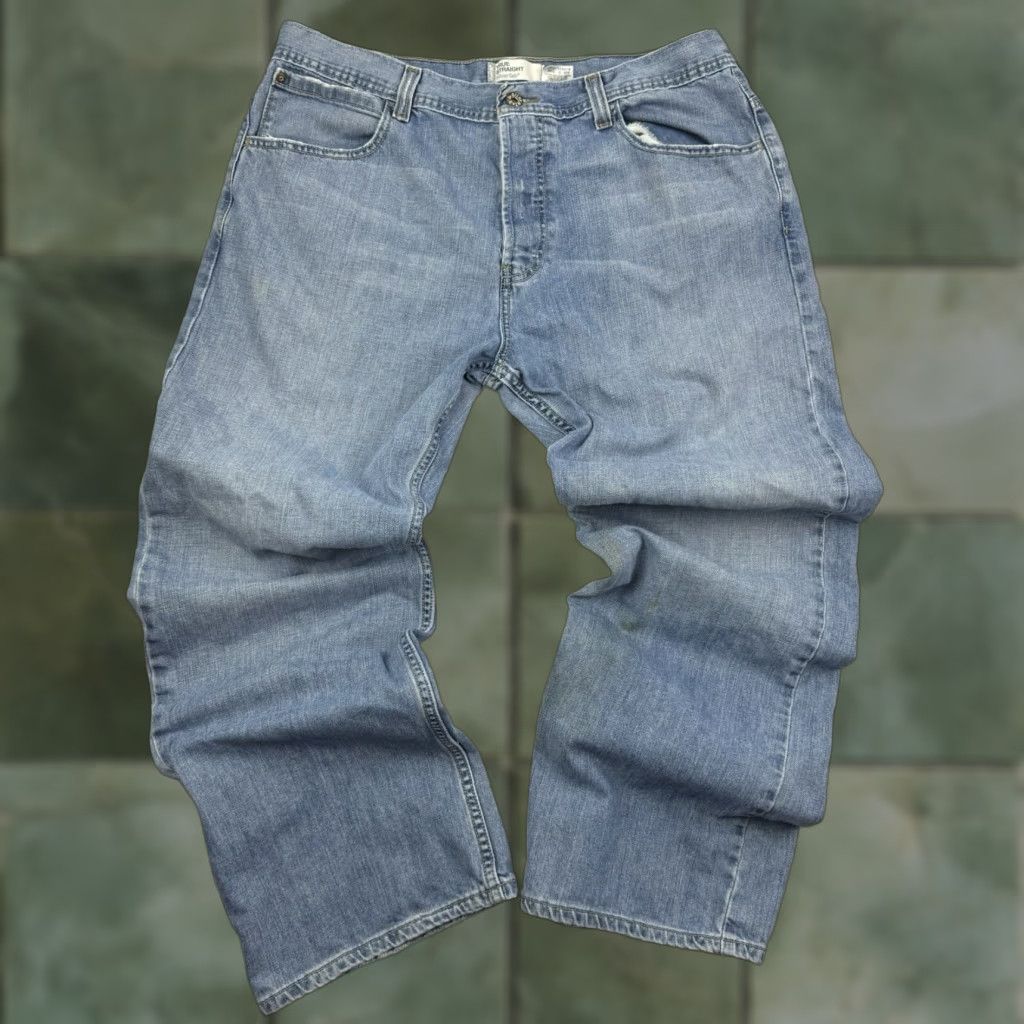 Levi's VINTAGE Levi's Silvertab Jeans Baggy Button Fly Adult 38x32 Blue Grunge Y2K 90s Mens Baggy Wide-Leg Jeans Men's 38 Blue Grunge Y2K Size US 38 / EU 54 - 1 Thumbnail