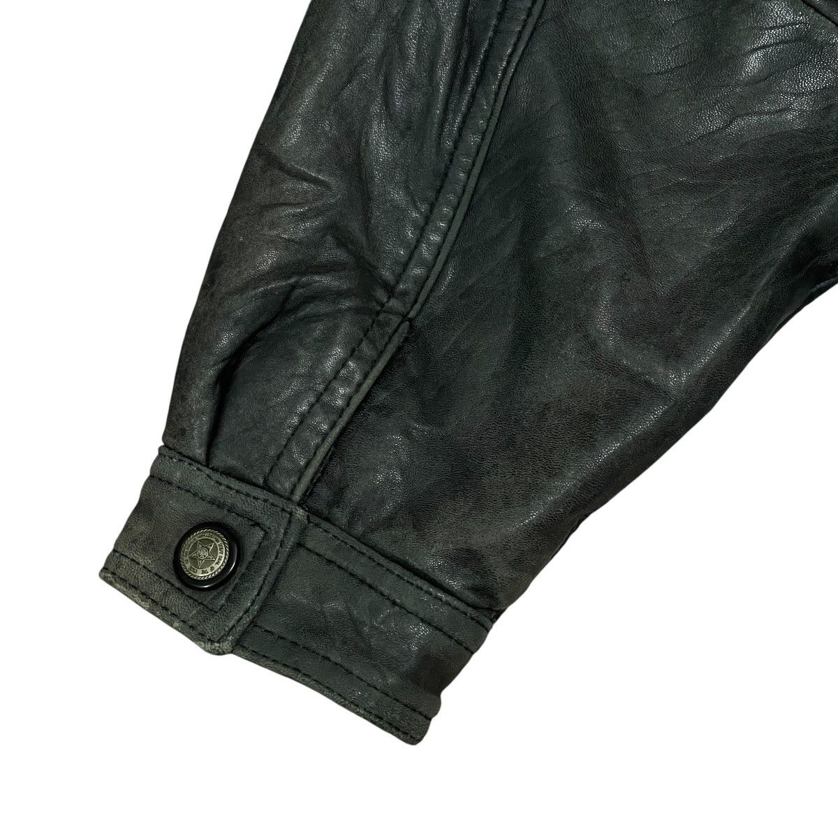Genuine Leather Vtg Moda Italiana Flight Bomber Leather Jacket Fur Collar Size US L / EU 52-54 / 3 - 19 Thumbnail
