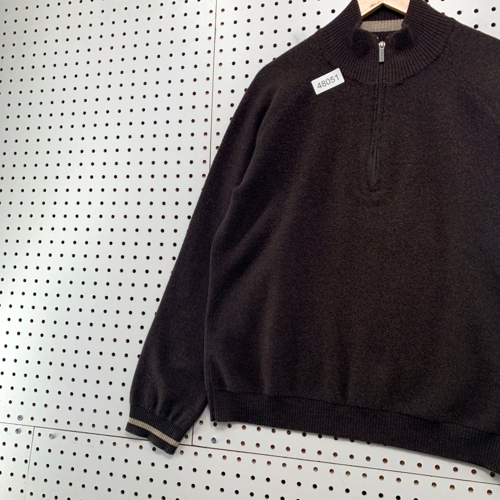 Smartwool SmartWool Sweater Mens Large 1/4 Zip Pullover Brown 100% Merino Wool Mock Neck Casual Knit Long Sleeve Winter Fall Spring Adults Mens Size US L / EU 52-54 / 3 - 6 Thumbnail