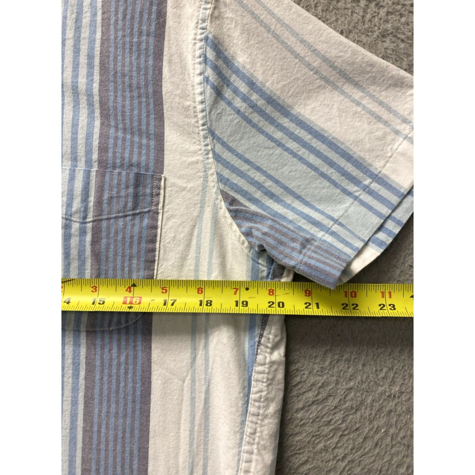 J.Crew J. Crew Button Shirt Men’s M Work Casual White Blue Stripe Shirt Knit Flannel Button-Up Pocket Western Collared Short Sleeve Mens Size US M / EU 48-50 / 2 - 5 Thumbnail