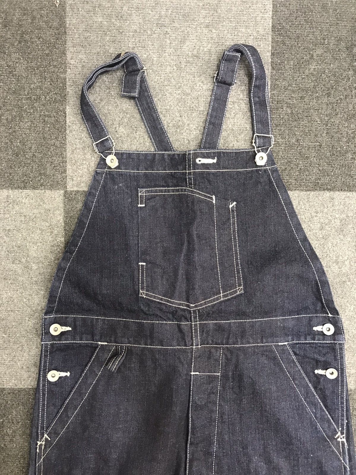 Dry Bones DRY BONES Japan Fish Tail Cinch Back Biker Denim Overall Size US 32 / EU 48 - 3 Thumbnail