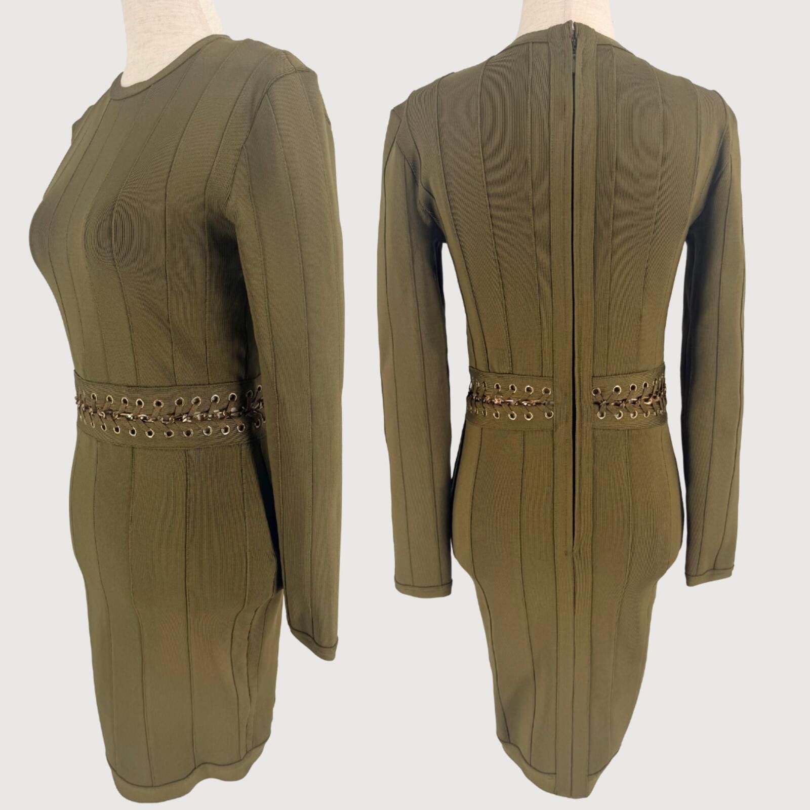 Other House of CB Shula Olive Bandage Midi Dress M Size M / US 6-8 / IT 42-44 - 3 Thumbnail