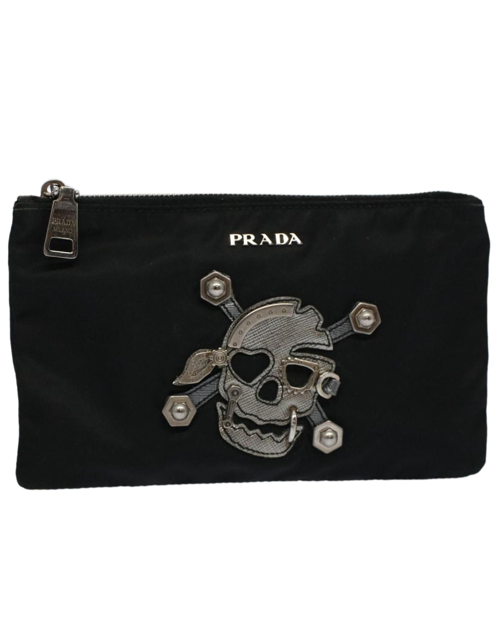 image of Prada Black Synthetic Accessory With Metal Fittings, Women's