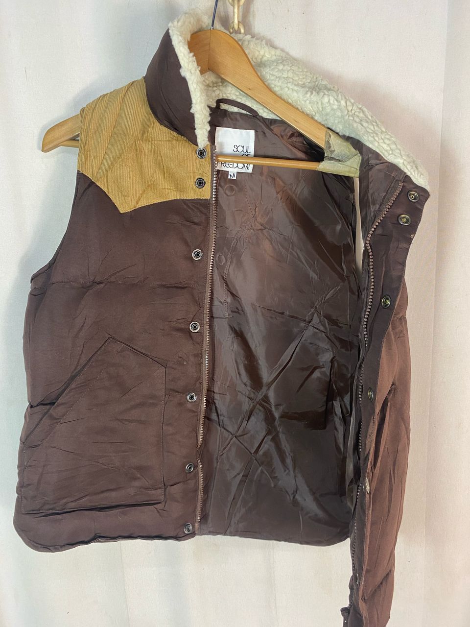 Japanese Brand Unisex 🔥soul of freedom zipper puffer vest Size US S / EU 44-46 / 1 - 4 Thumbnail
