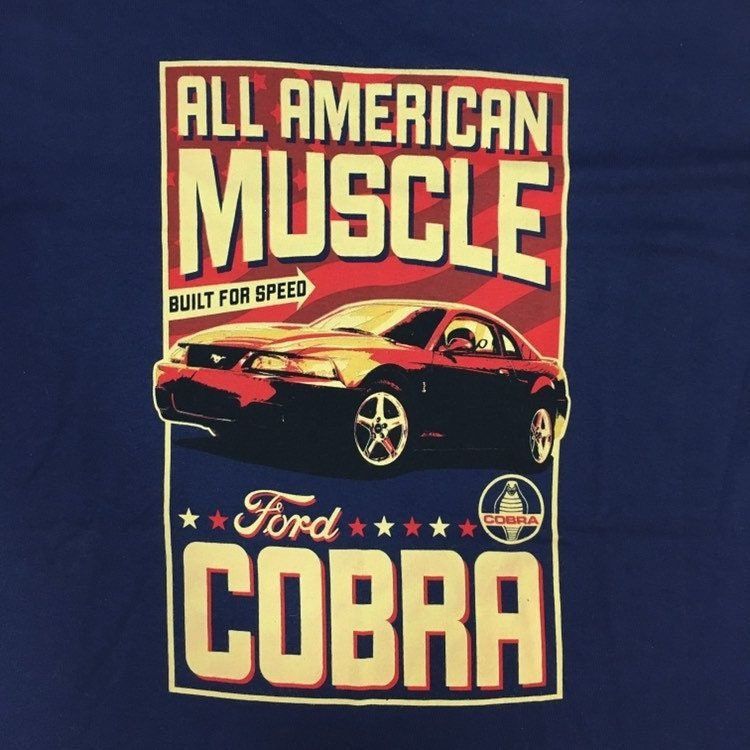 Ford New Ford All American Muscle Car COBRA Mustang Graphic Tee Size US XXL / EU 58 / 5 - 1 Thumbnail