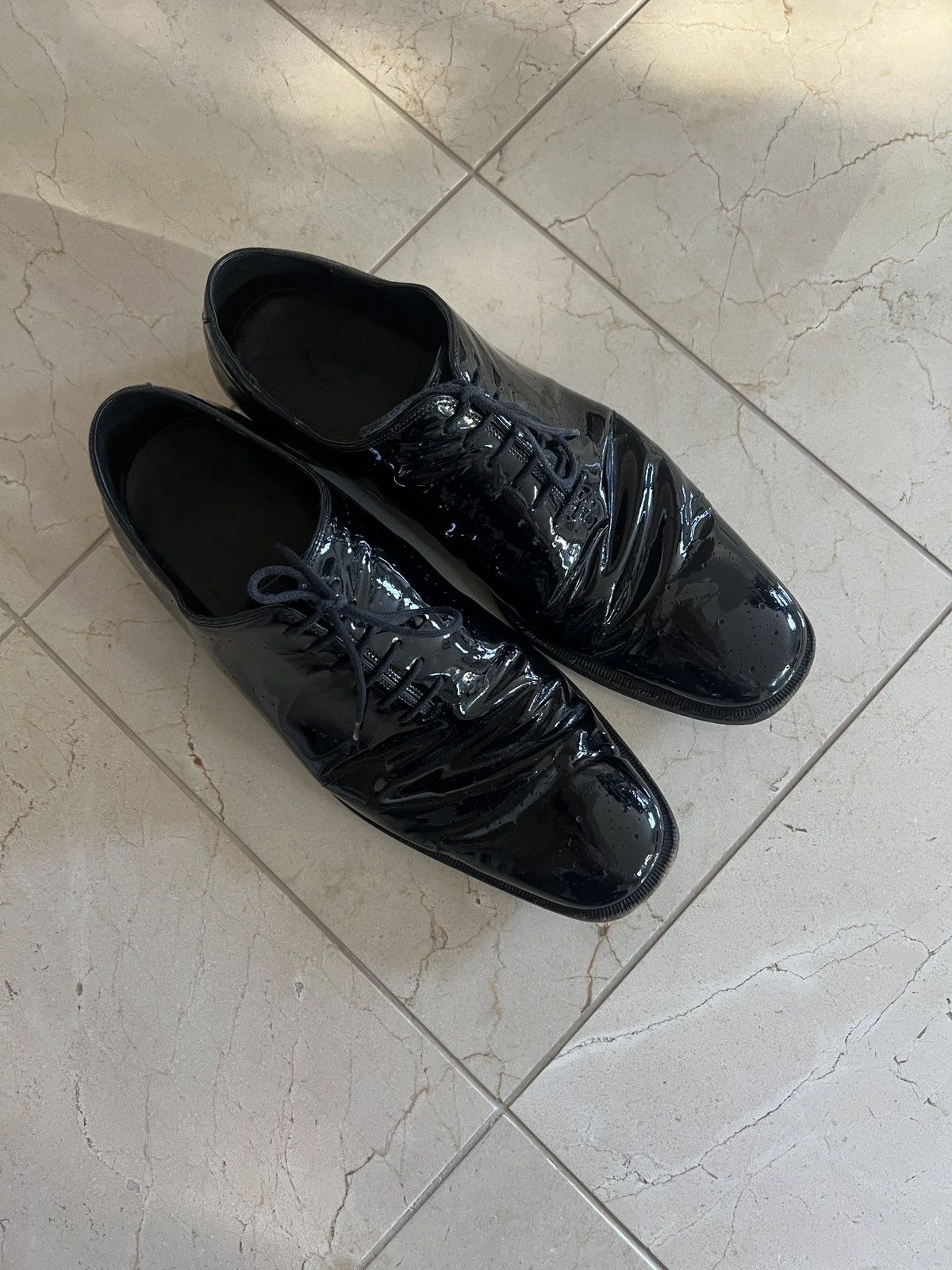 Gucci Gucci - Patent Leather Black Tuxedo Dress Shoes Size US 8.5 / EU 41-42 - 3 Thumbnail