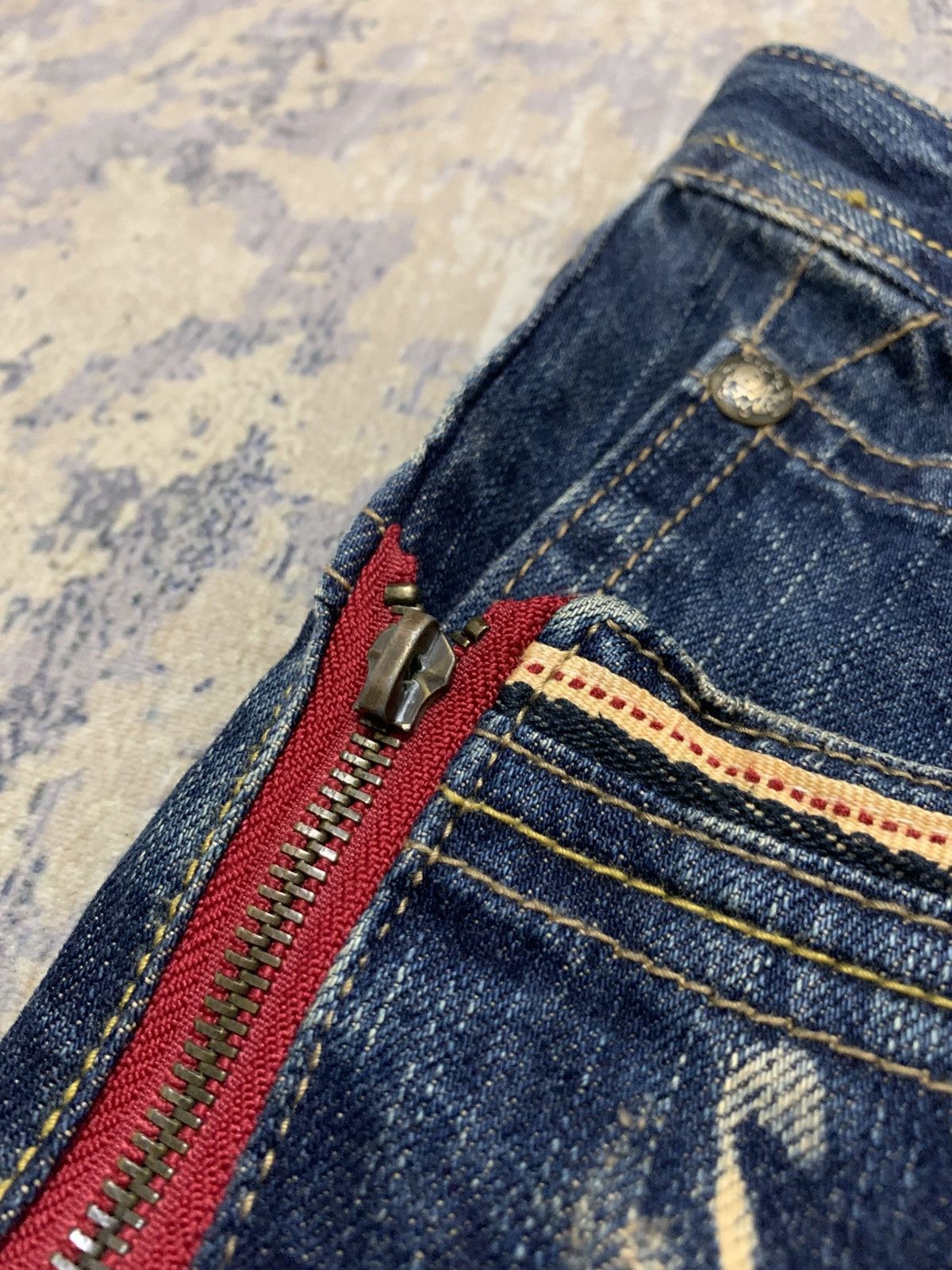 If Six Was Nine Blow by Blue Archive Y2K Faded Flare Straight Leg Jeans Size US 33 - 6 Thumbnail