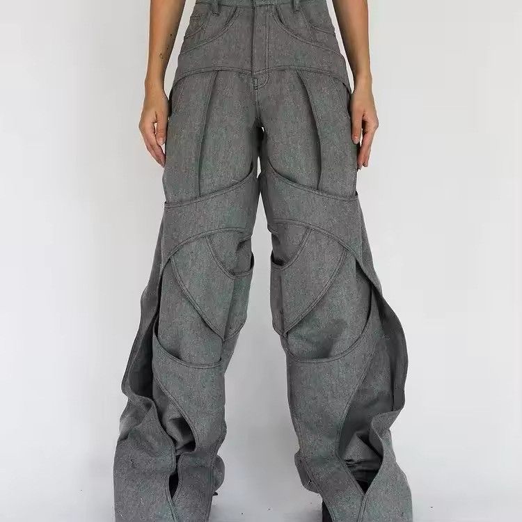 Japanese Brand × Jean Men Floor Mopping Hollow Design Jeans Size US 31 - 2 Thumbnail