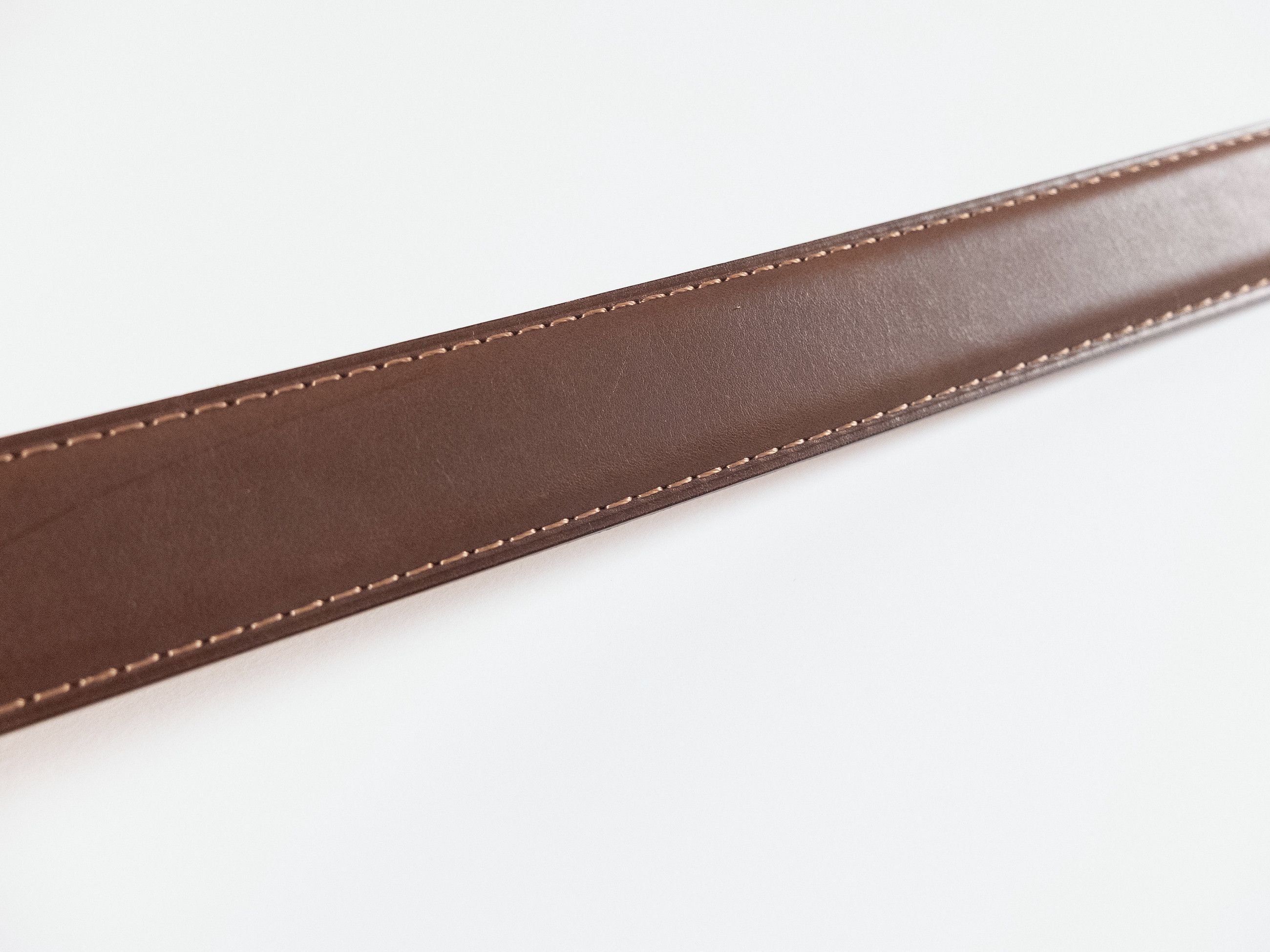 Berluti BERLUTI brown contrast stitch classic leather belt 95 Size 38 - 10 Thumbnail