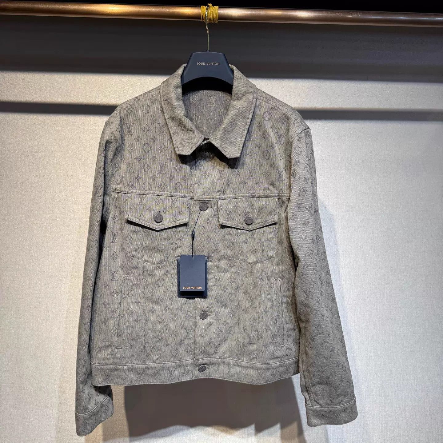 Louis Vuitton LV Gray Monogram Denim Jacket Size 50 New Size US M / EU 48-50 / 2 - 1 Thumbnail