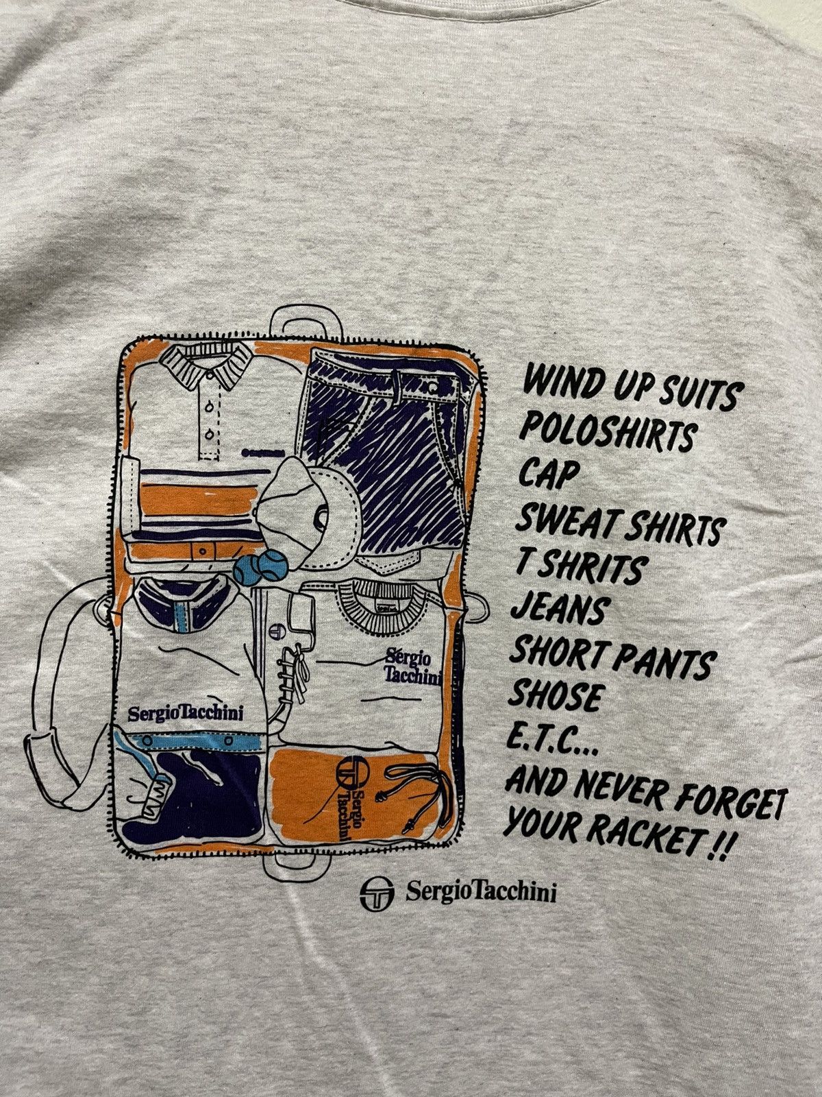 Sergio Tacchini × Vintage Sergio Tacchini Printed T Shirt Size US L / EU 52-54 / 3 - 20 Thumbnail