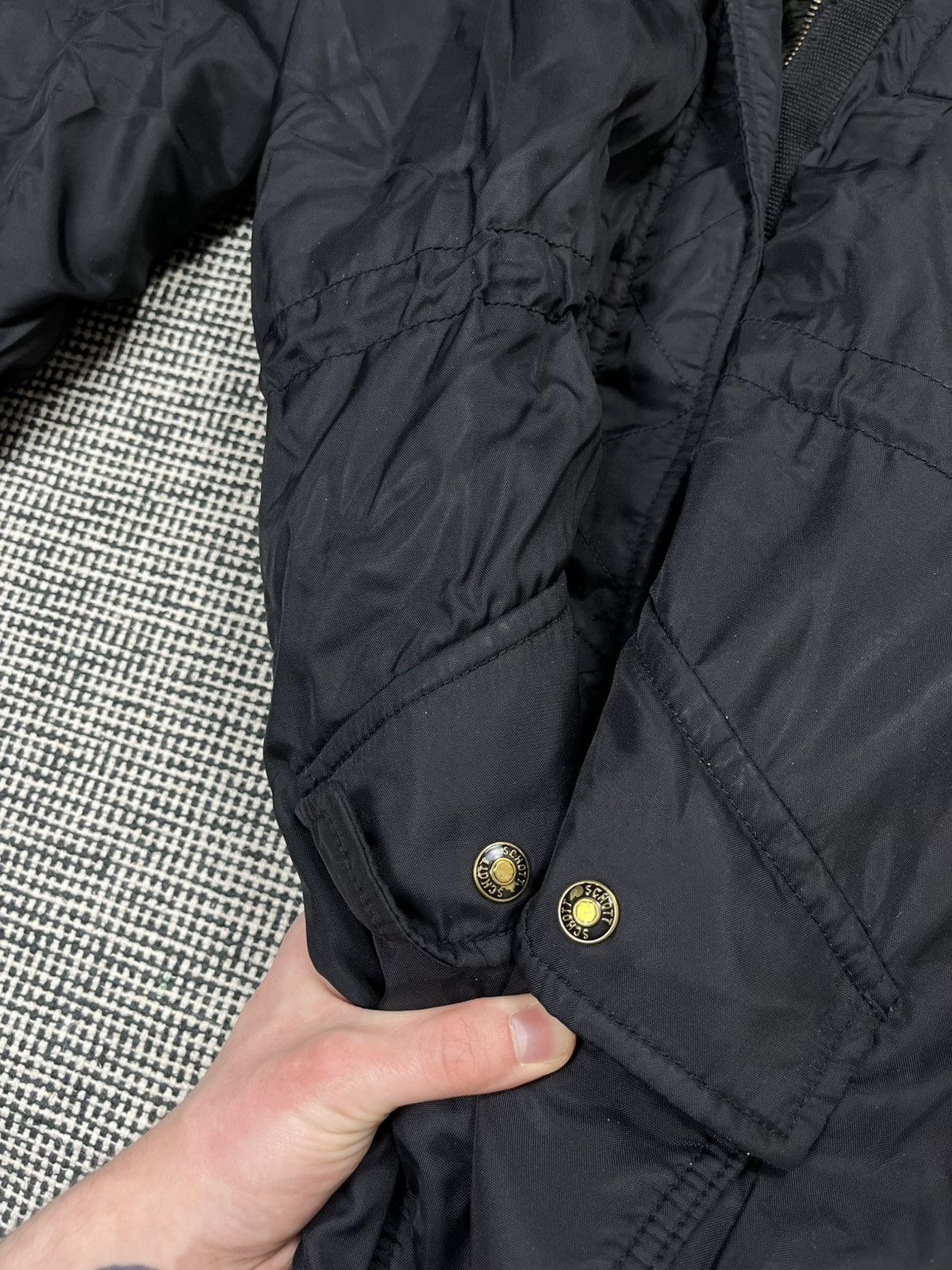 Schott Schott black Parka jacket fake fur USA nyc flyer Size XL / US 12-14 / IT 48-50 - 6 Thumbnail