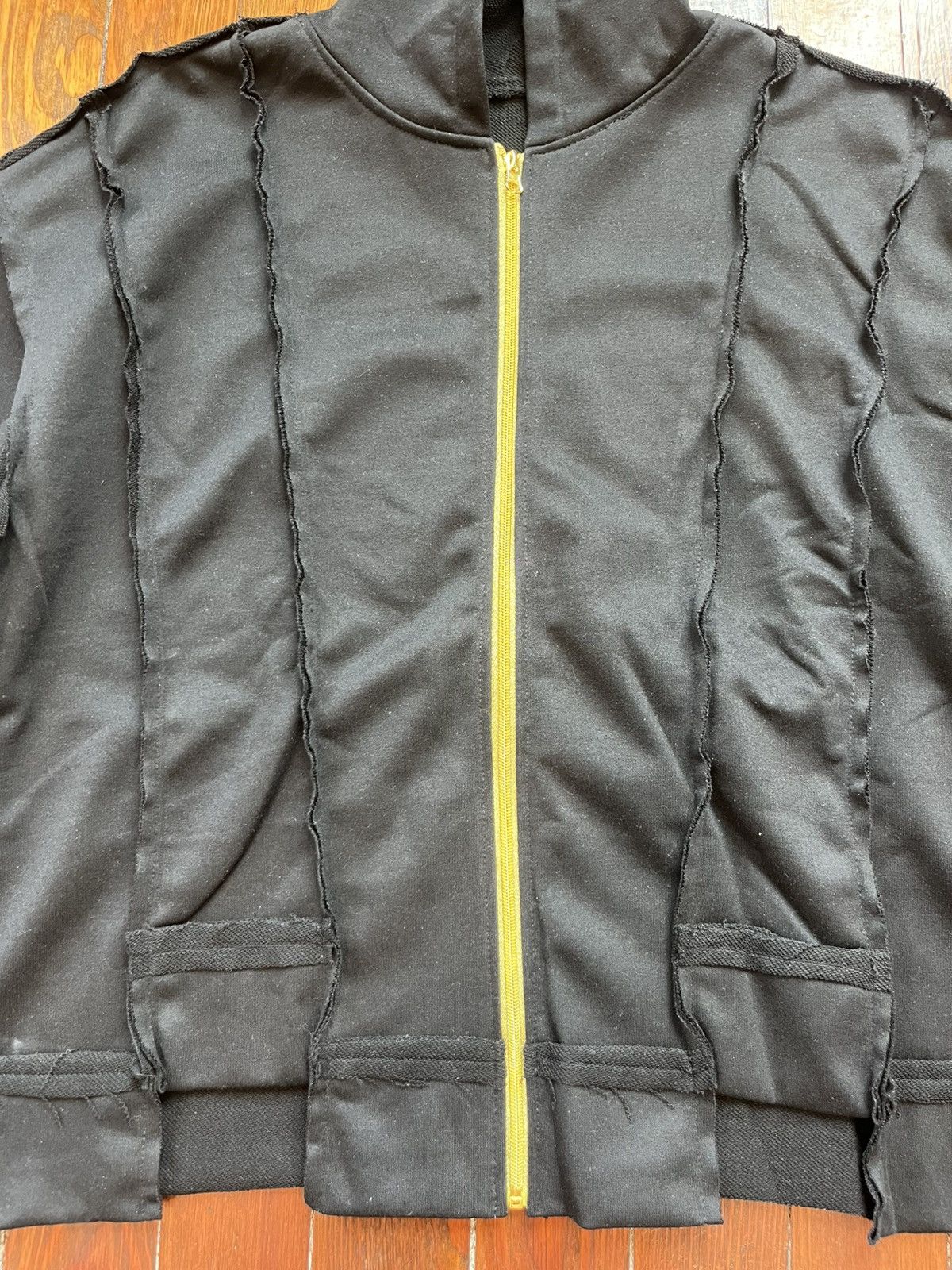 Other Black Reconstructed Loose Fit Gold Zipper Long Sleeve Hoodie Size US XL / EU 56 / 4 - 3 Thumbnail