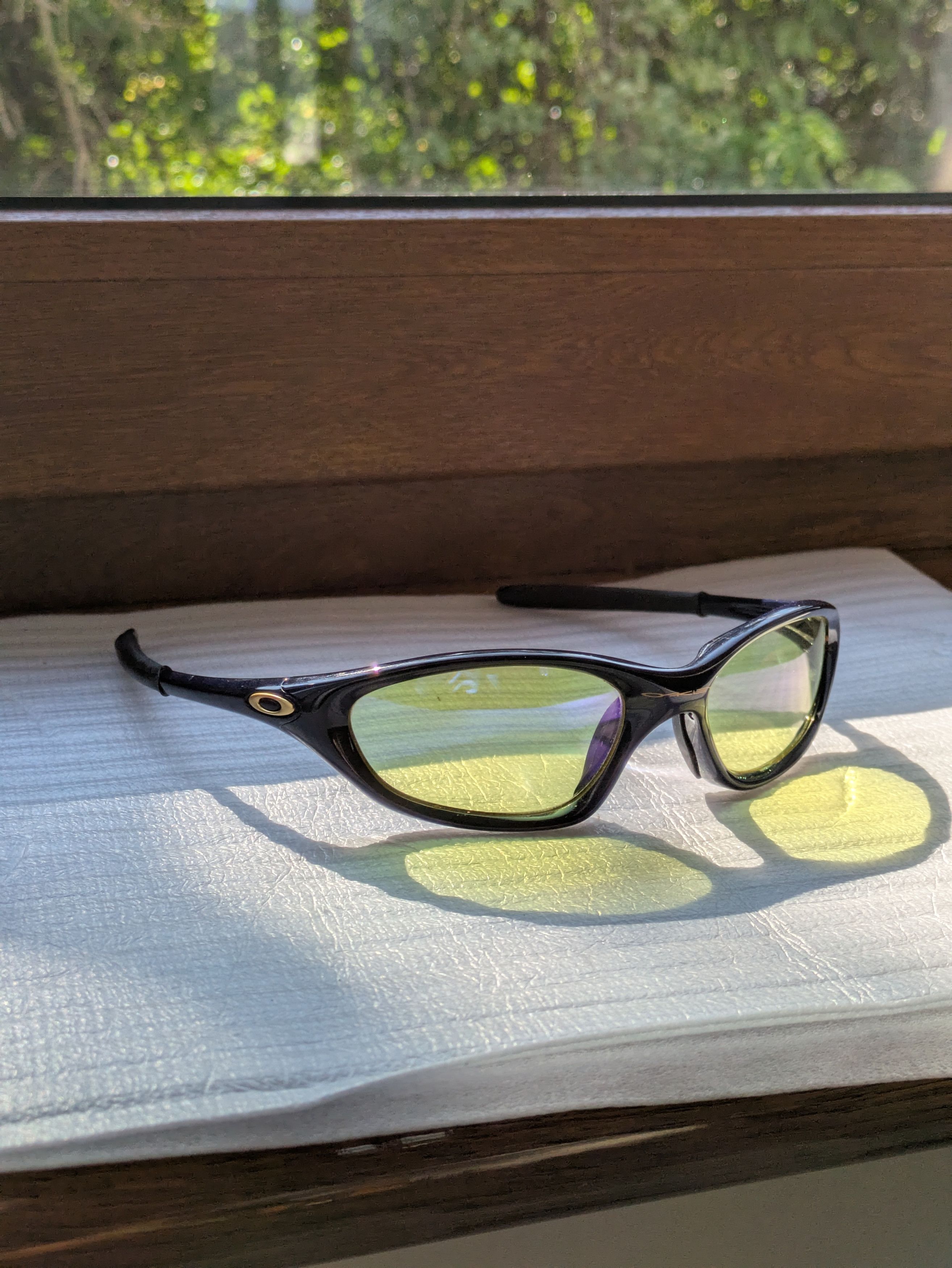 Oakley × Streetwear × Vintage Vintage Oakley blue flame sunglasses
