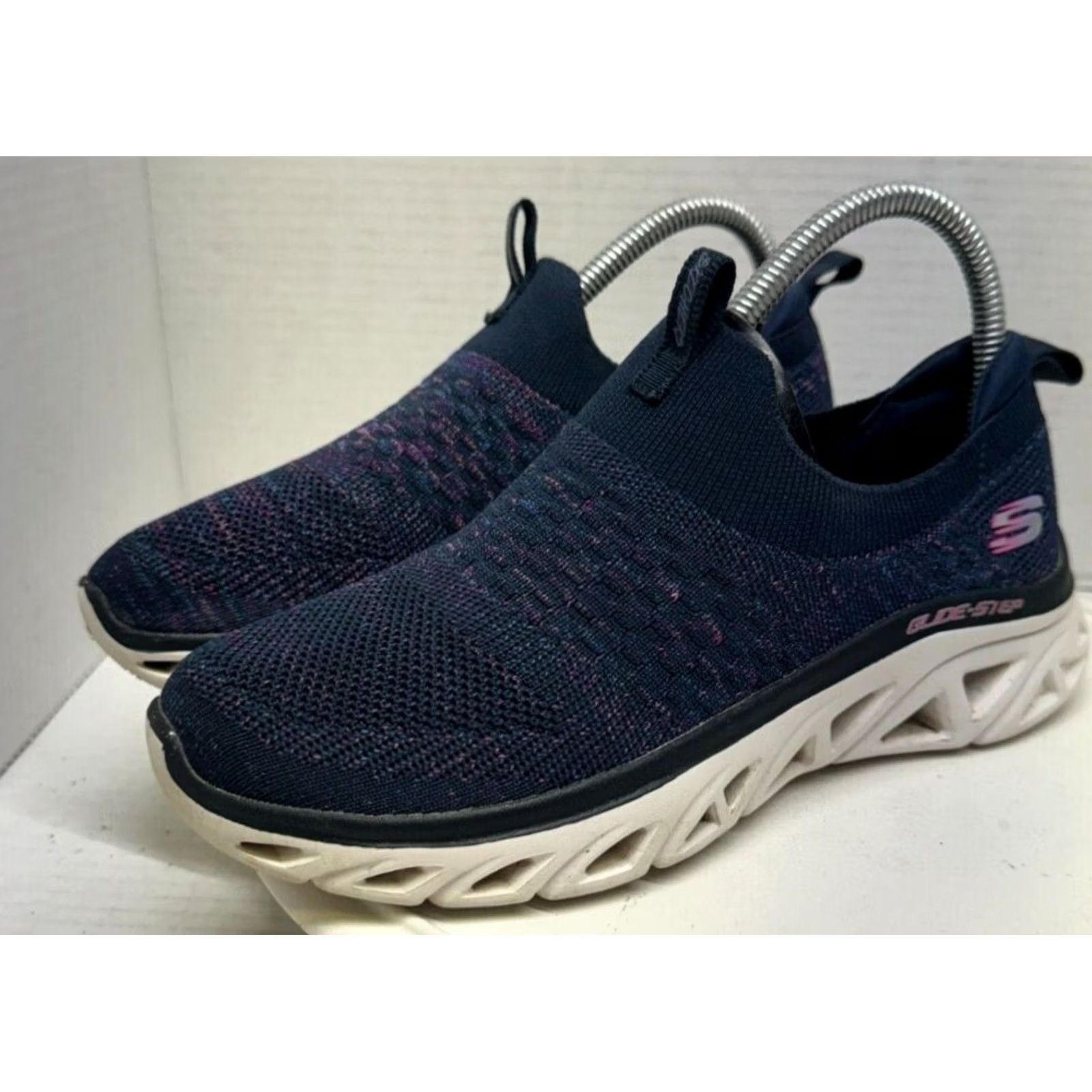 SKECHERS Skechers Glide Step Women 6 36 Air Cooled Memory Foam Rainbow Navy stretch fit Sneakers Shoes Size US 5.5 / IT 35.5 - 6 Thumbnail