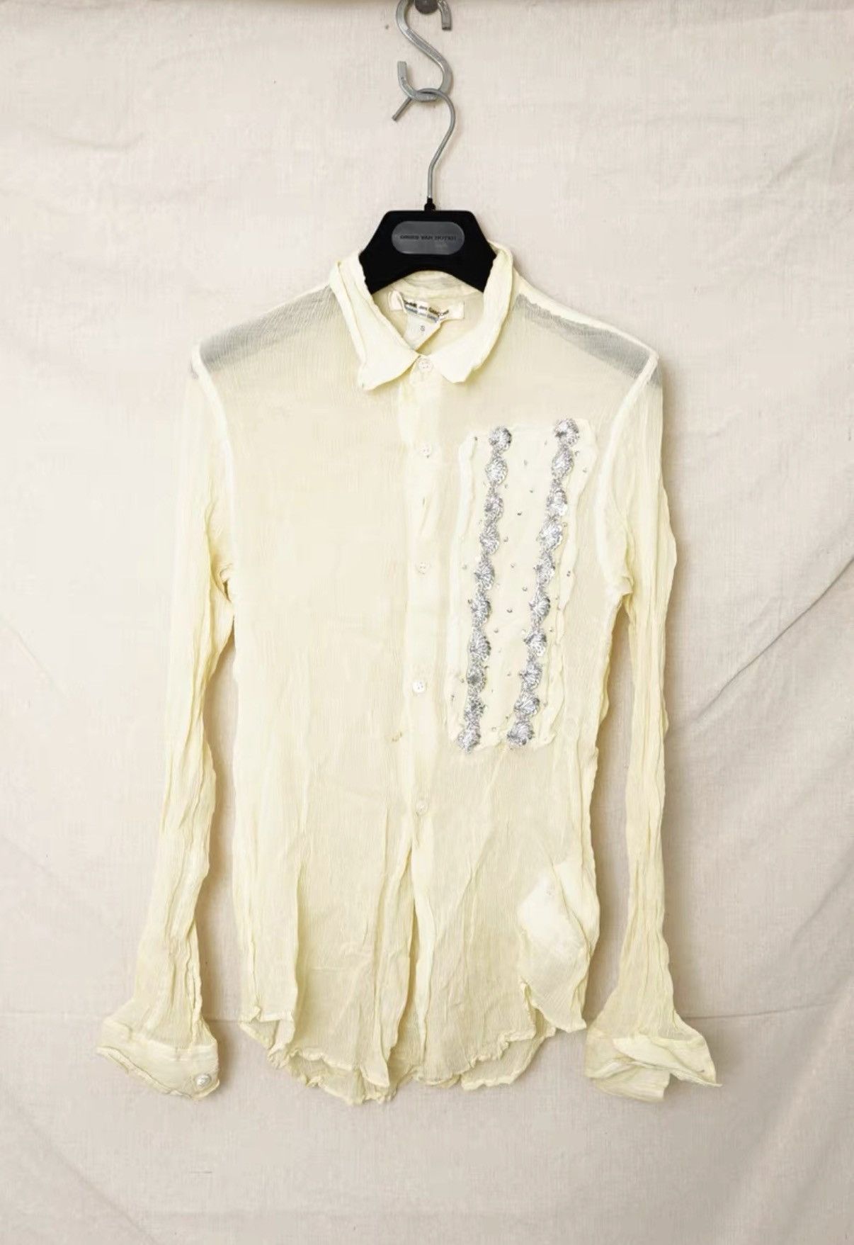Comme des Garcons Comme des Garçons Pleated Long Sleeve Sequin Shirt Size US S / EU 44-46 / 1 - 2 Thumbnail
