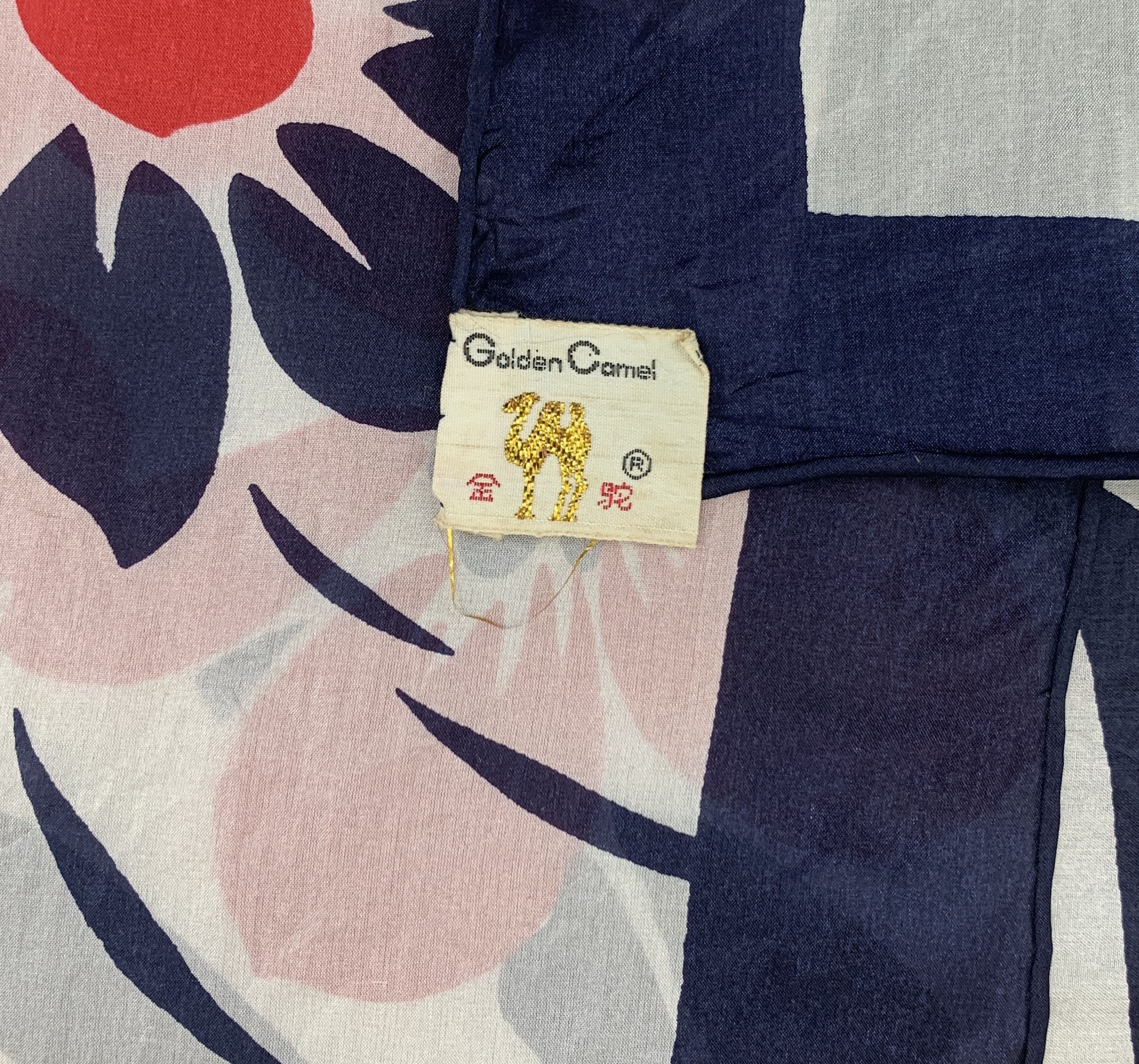 Vintage Golden Camel Silk Scarf Neckwear Shawl - SCA714