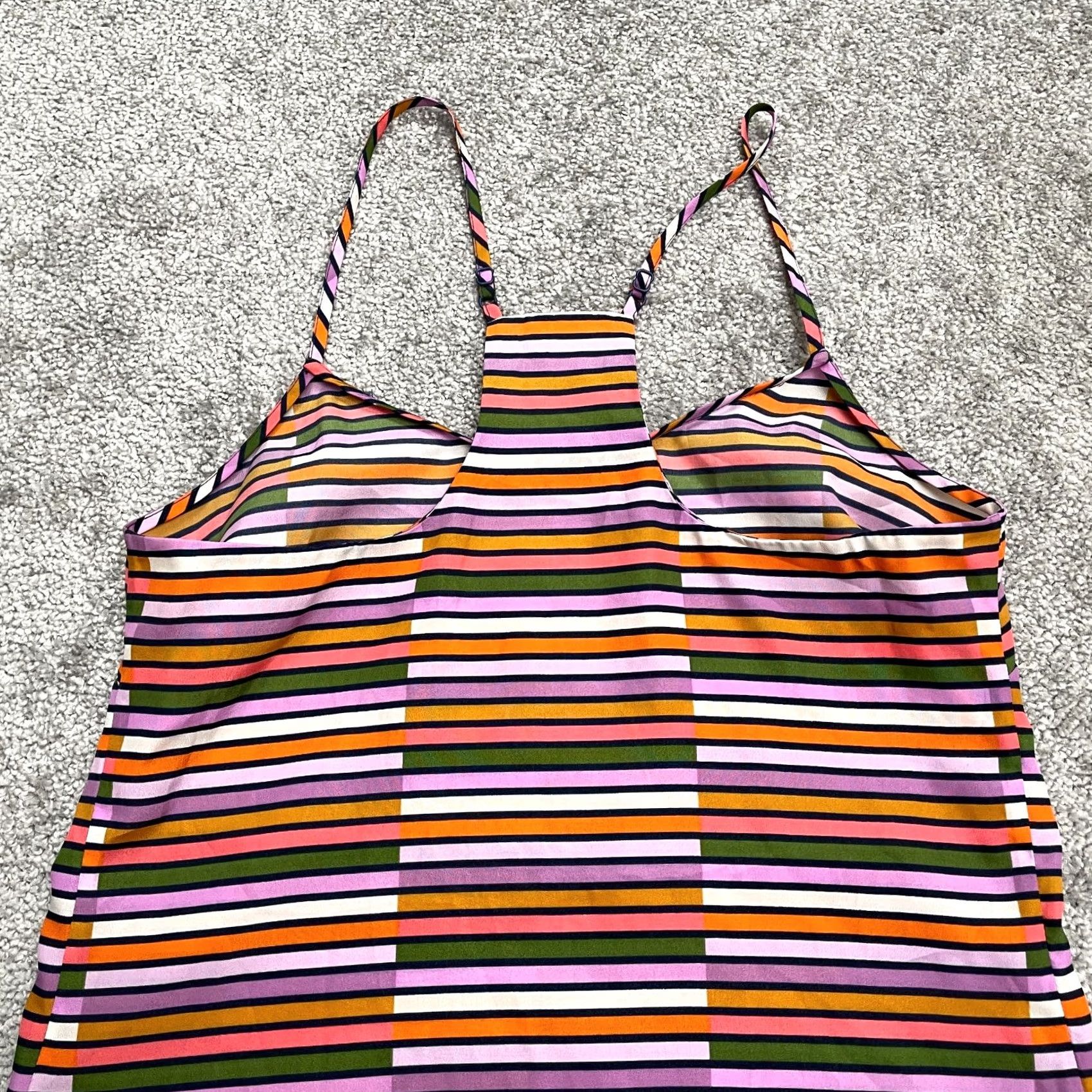 J.Crew J.Crew Tank Top Blouse Womens 0 Multicolor Striped Racerback Casual Summer Beach Shirt Sleeveless Beach, Colorful, Modern, 90s? Nope Size XS / US 0-2 / IT 36-38 - 4 Thumbnail