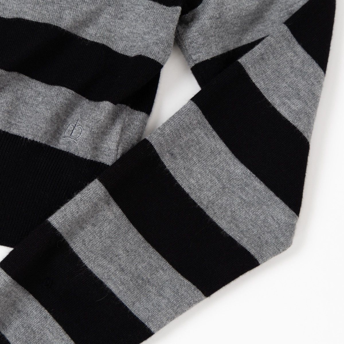 Other Paula Cahen D’Anvers Womens Striped Crop Sweater Black Gray Size M / US 6-8 / IT 42-44 - 5 Thumbnail