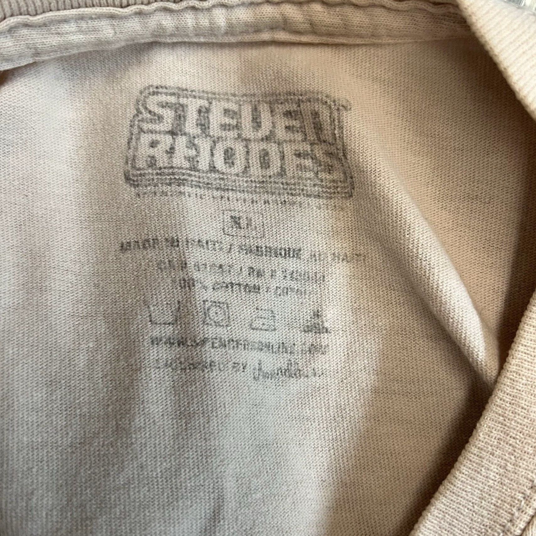 RHODE Steven Rhodes Don't Talk To Strangers T-Shirt Mens XL Beige Cotton Jersey Logo Graphic Print 90s Space Funny Size US XL / EU 56 / 4 - 5 Thumbnail