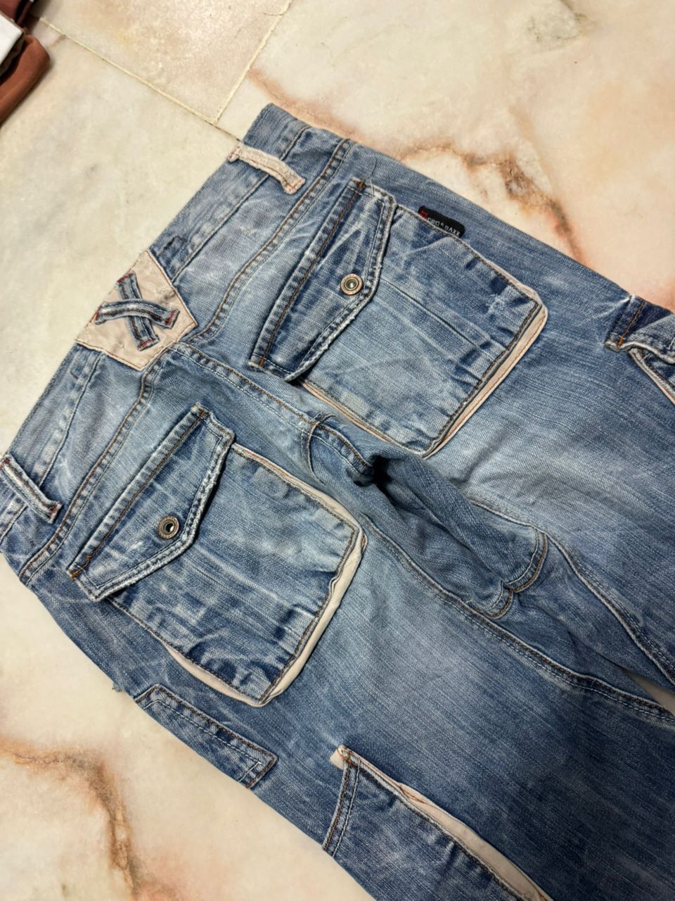 Japanese Brand 💥Insane💥90s DipoxBaxx Sand Washed Distressed Cargo Rare Jean Size US 32 / EU 48 - 20 Thumbnail
