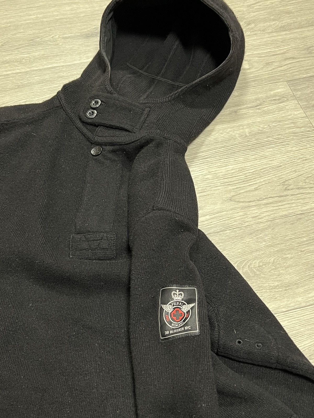 Polo Ralph Lauren Rare Polo Ralph Lauren vintage 1/4 zip lana wool hoodie Size US XL / EU 56 / 4 - 4 Thumbnail