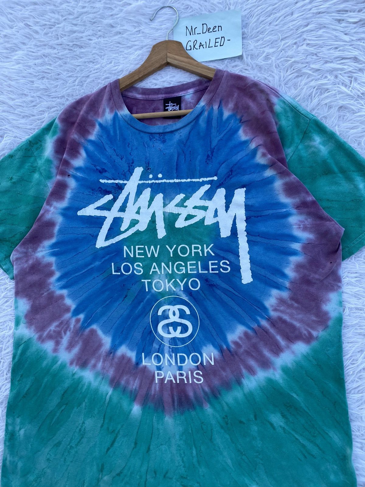 Rare Vintage Stussy Tie Dye Tshirt