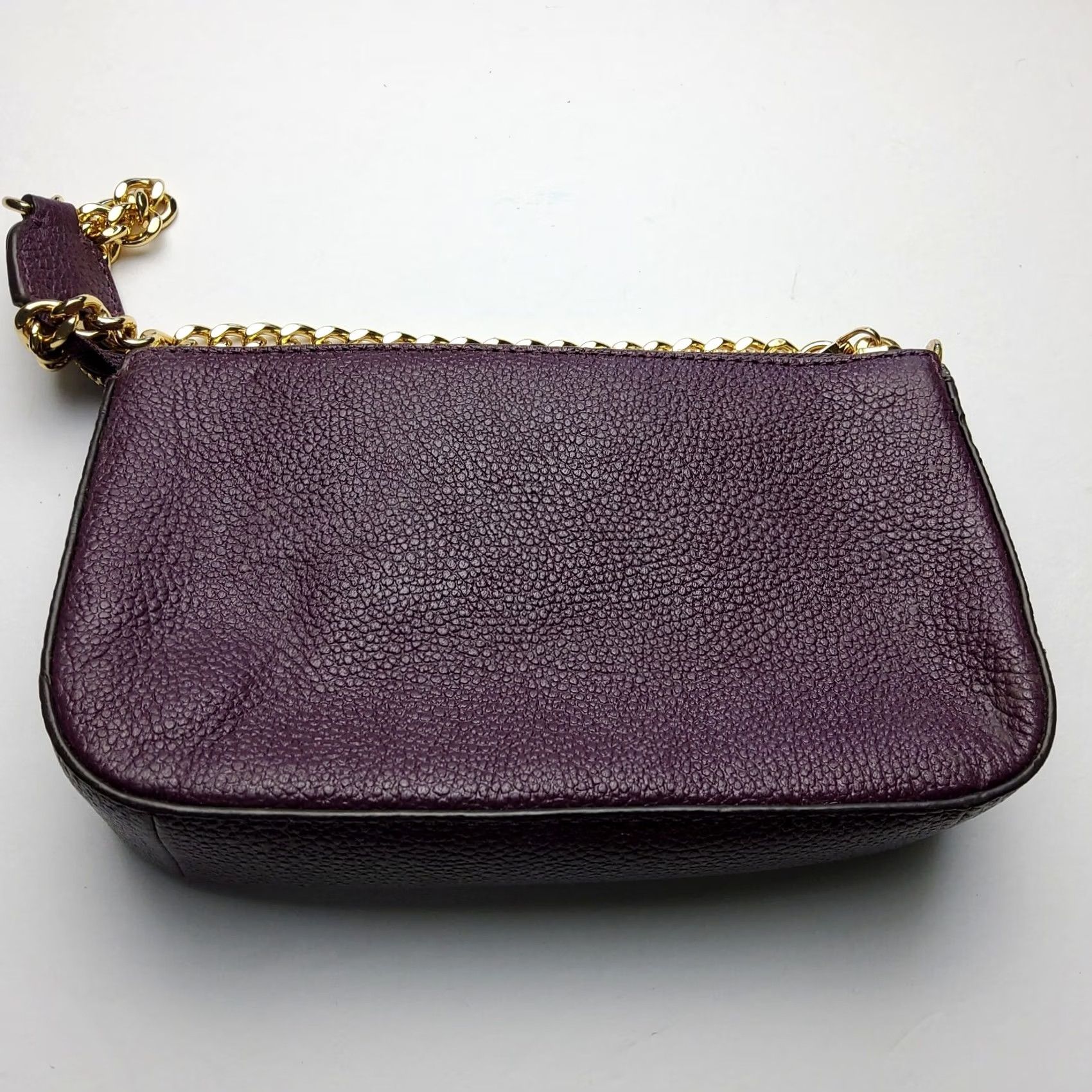 Michael Kors Michael Kors Pebbled Leather Shoulder Bag Purse Eggplant Purple Women Bag Sho ulder Leather Pebbled Finish Size ONE SIZE - 6 Thumbnail