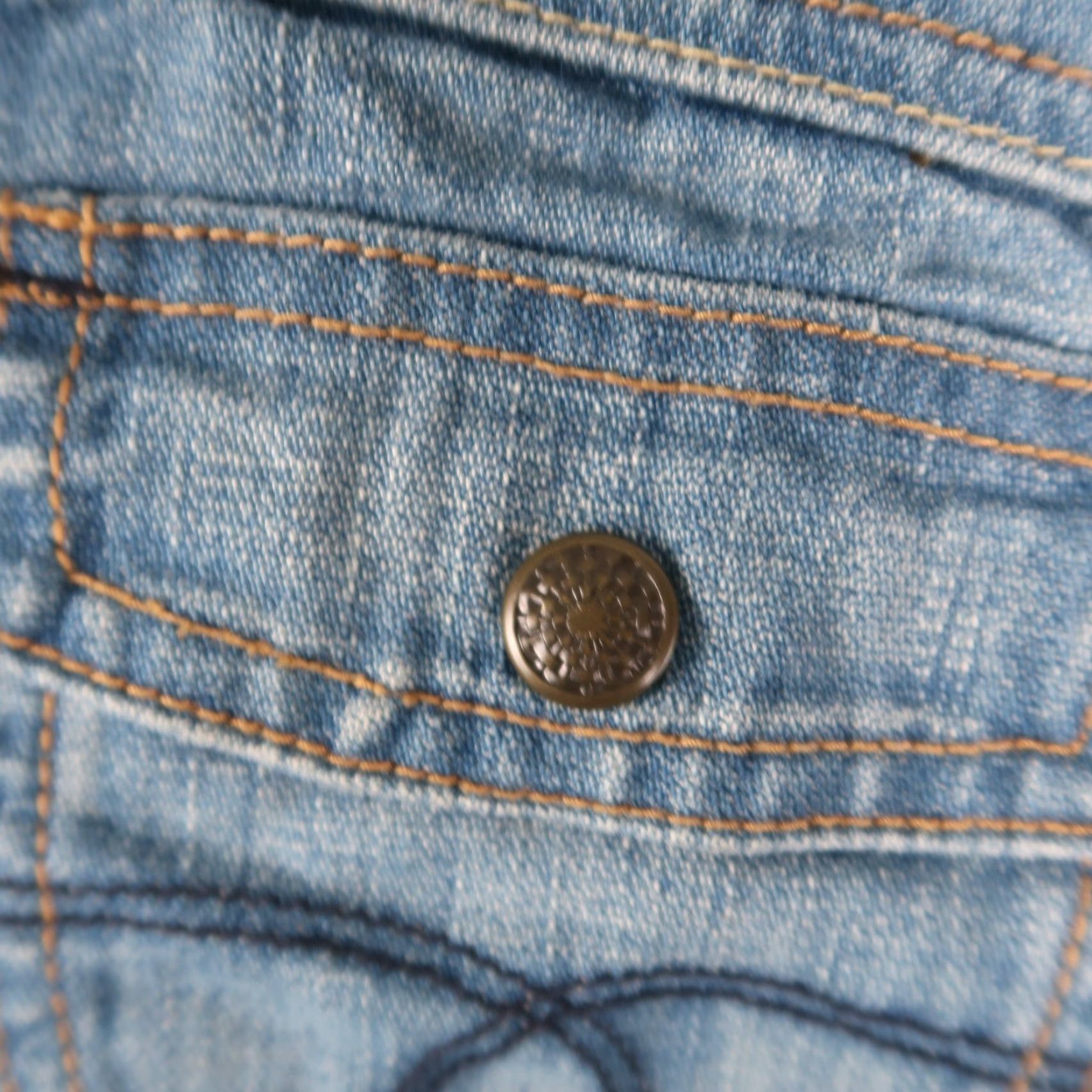 Lucky Brand VINTAGE Lucky Brand Denim Jacket Trucker Pleated Button - Womens - Size M - Blue - Regular Fit Size M / US 6-8 / IT 42-44 - 6 Thumbnail