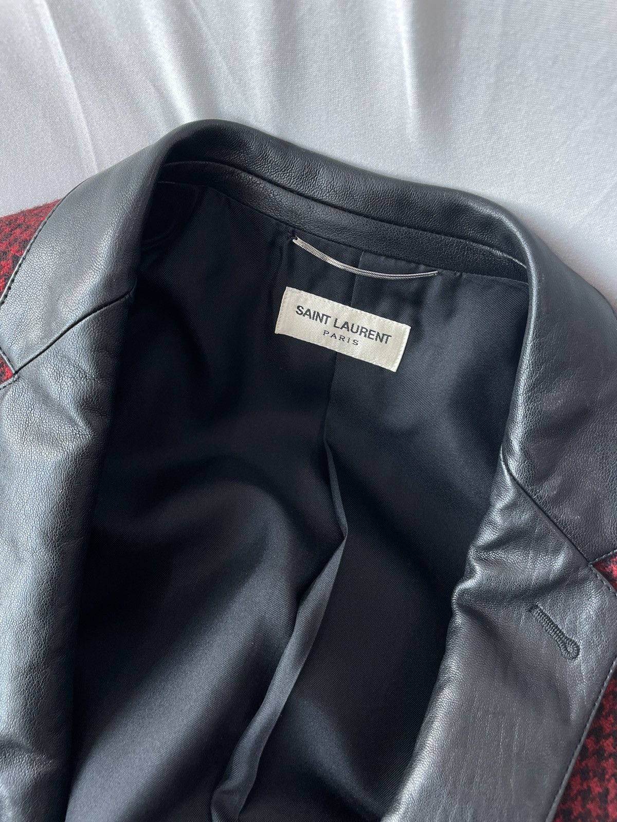 Saint Laurent Paris Hedi-era Saint Laurent Paris Leather-collar Blazer Size US XS / EU 42 / 0 - 5 Thumbnail