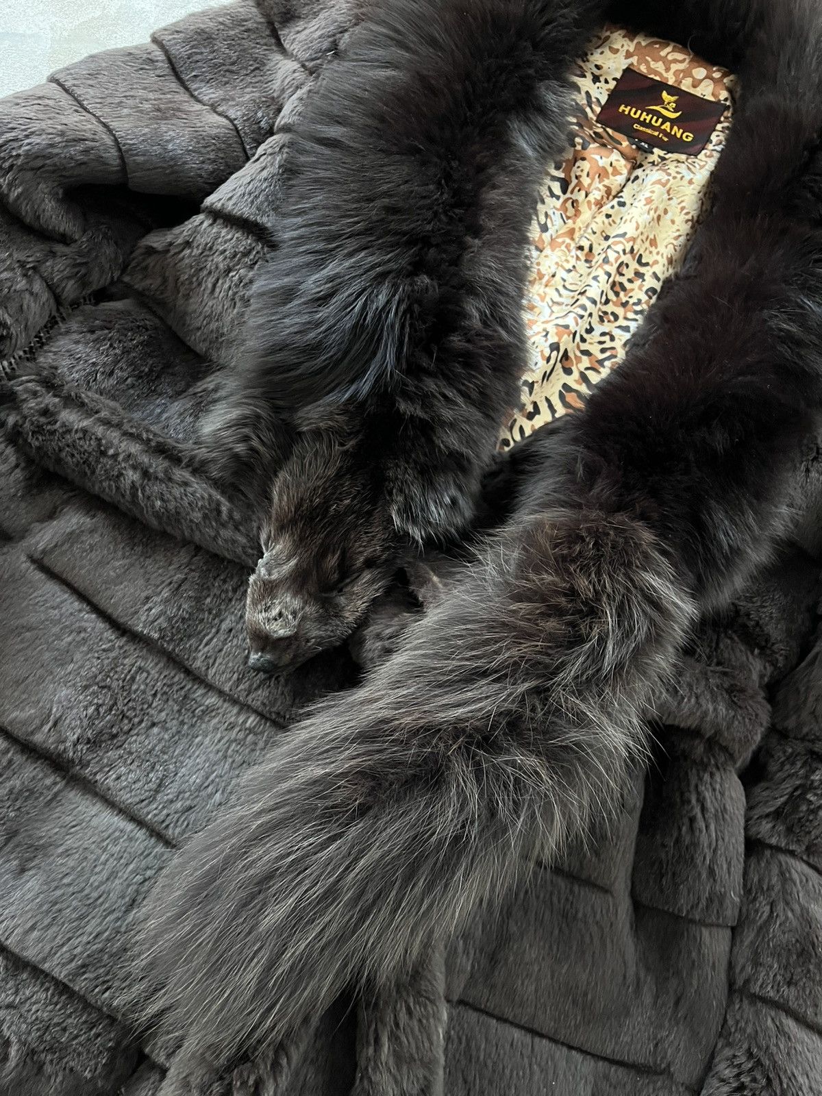 Japanese Brand Vintage Lynx Fur Coat Avantgarde Y2K Dark Grey Green Tint Size M / US 6-8 / IT 42-44 - 10 Thumbnail