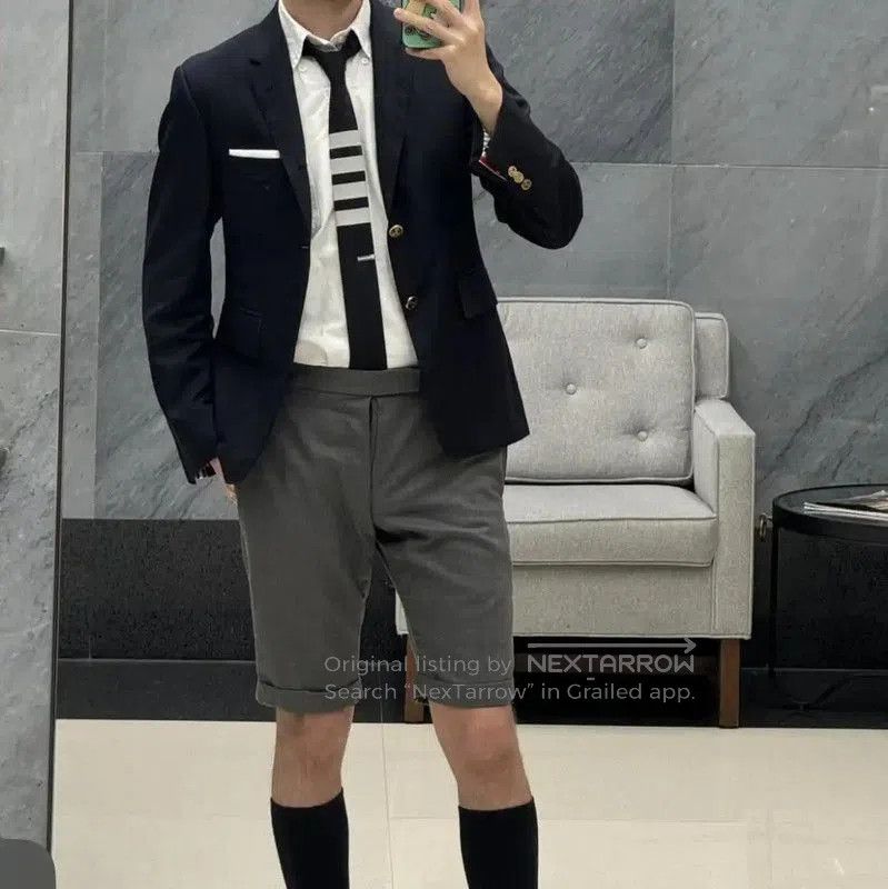 Thom Browne Thom Browne Gray Wool Men's Shorts . Size US 30 / EU 46 - 7 Thumbnail