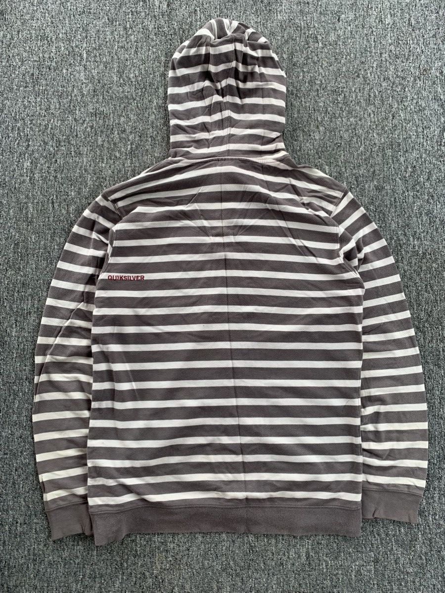 Quiksilver Quiksilver Sunfaded Stripe Disstressed Zip Up Jacket Hoodie Size US XL / EU 56 / 4 - 5 Thumbnail