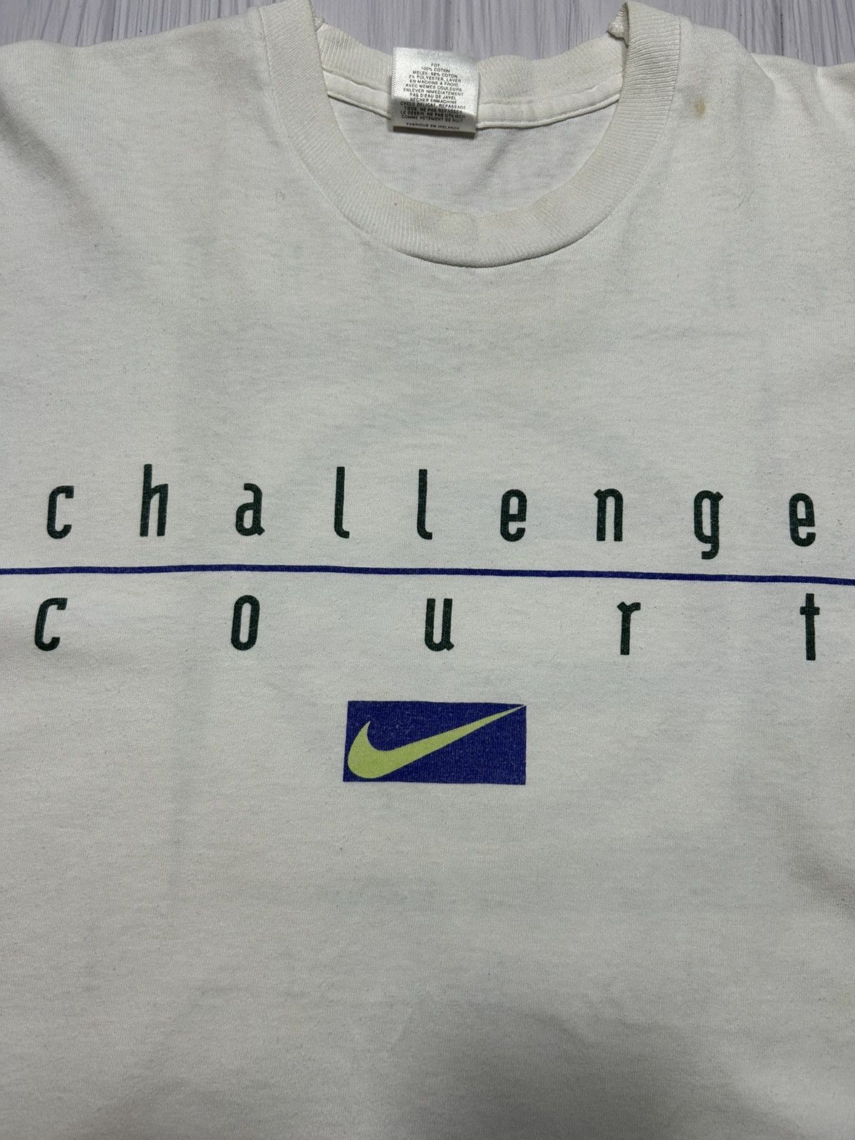 Nike Vintage Nike Challenge Court Big Graphic Logo Size XL Size US XL / EU 56 / 4 - 8 Thumbnail