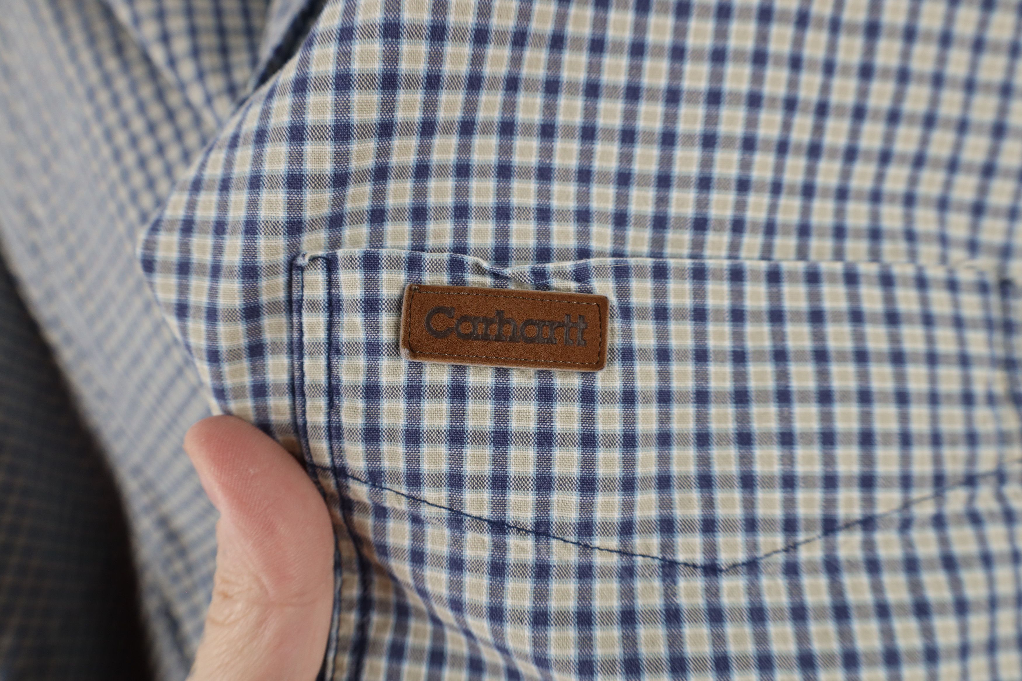 Carhartt × Vintage Vintage Carhartt Short Sleeve Collared Button Down Shirt Size US XL / EU 56 / 4 - 4 Thumbnail
