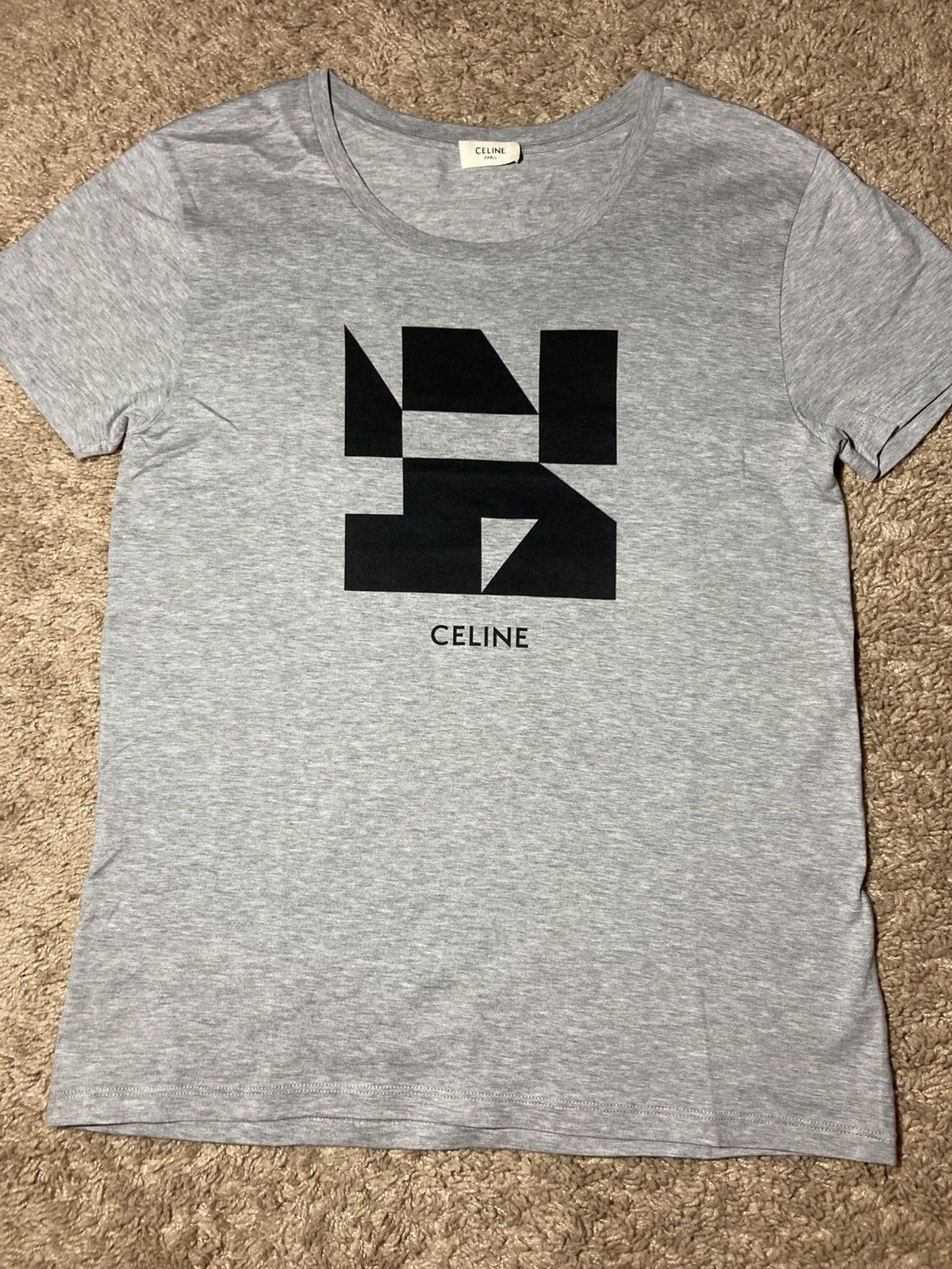 Celine SS19 Celine Geomteric Pattern Logo 2019 Runway Hedi Slimane Size US S / EU 44-46 / 1 - 2 Thumbnail