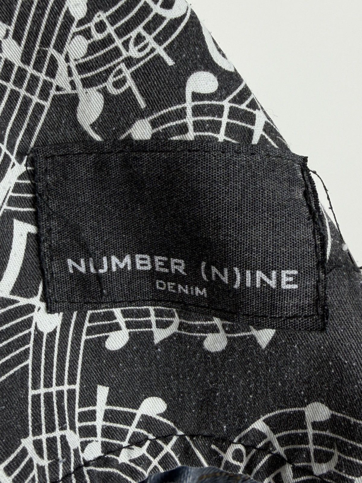 Number (N)ine Number (N)ine Music Note Paint Splatter Denim Jeans Size US 28 / EU 44 - 7 Thumbnail