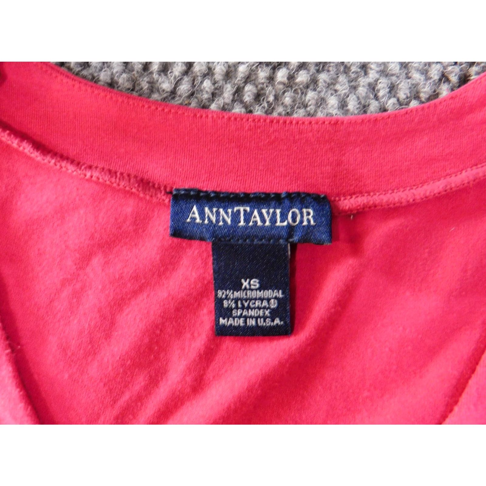 Ann Taylor Ann Taylor Loft Blouse XS Women Pink Round Neck Sleeveless Pullover Modal Stretch Casual Top Size XS / US 0-2 / IT 36-38 - 4 Thumbnail
