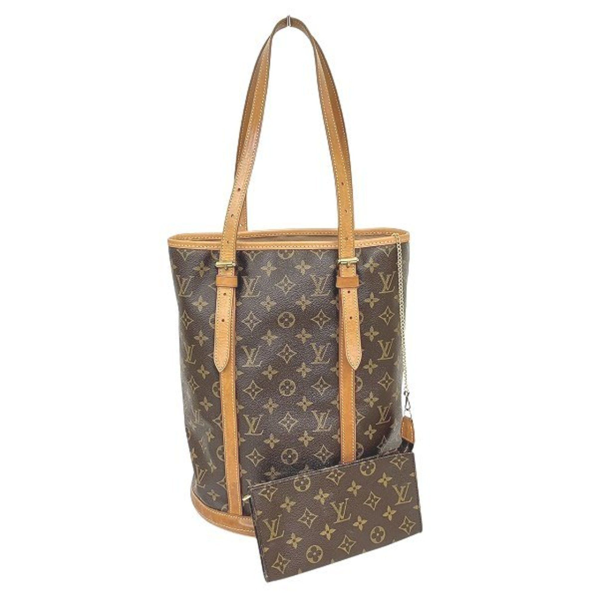 Louis Vuitton Monogram Bucket Gm M42236 Bag Shoulder Tote Men's Women's in Brown