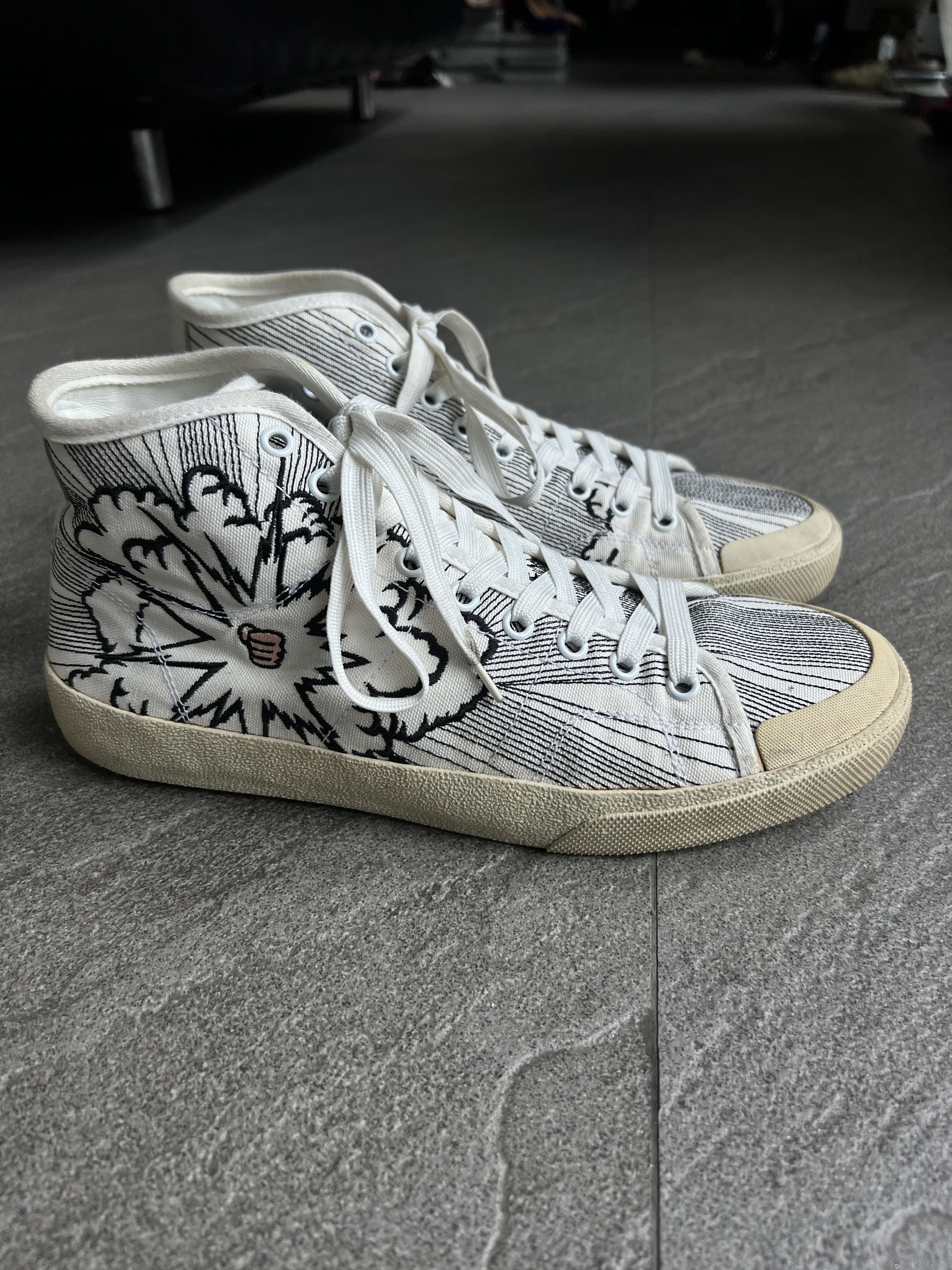 Saint Laurent Paris Floral Canvas High Tops EU41 main image 11