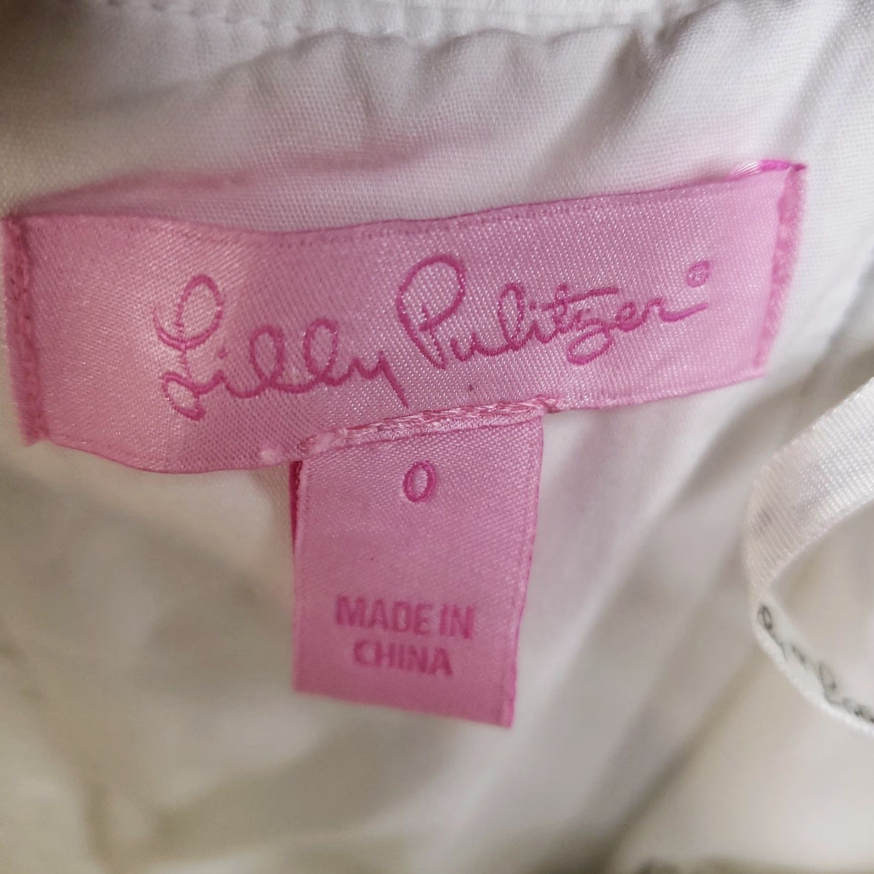 Lilly Pulitzer Lilly Pulitzer Dress Womens 0 White Strapless Textured Lace Trim Fitted Cotton Dress Size XS / US 0-2 / IT 36-38 - 7 Thumbnail