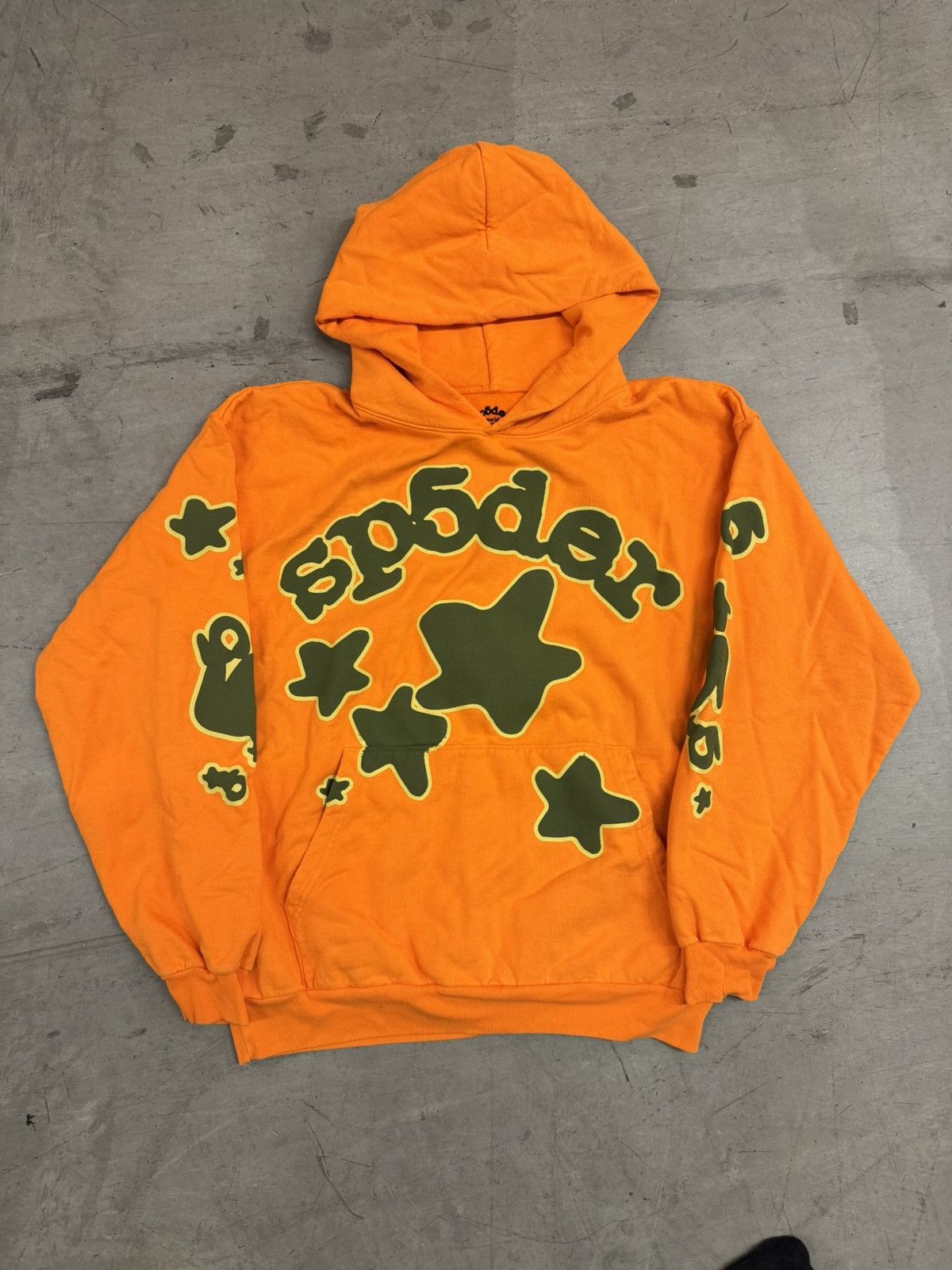 Sp5der Sp5der Orange Beluga Hoodie Size US XL / EU 56 / 4 - 1 Thumbnail