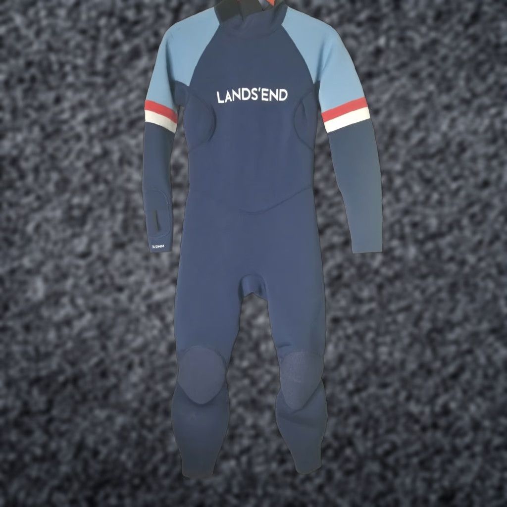 Lands' End LANDS' END Womens 6 Neoprene Long Sleeve Colorblock Surf Wetsuit Navy Size M / US 6-8 / IT 42-44 - 1 Thumbnail