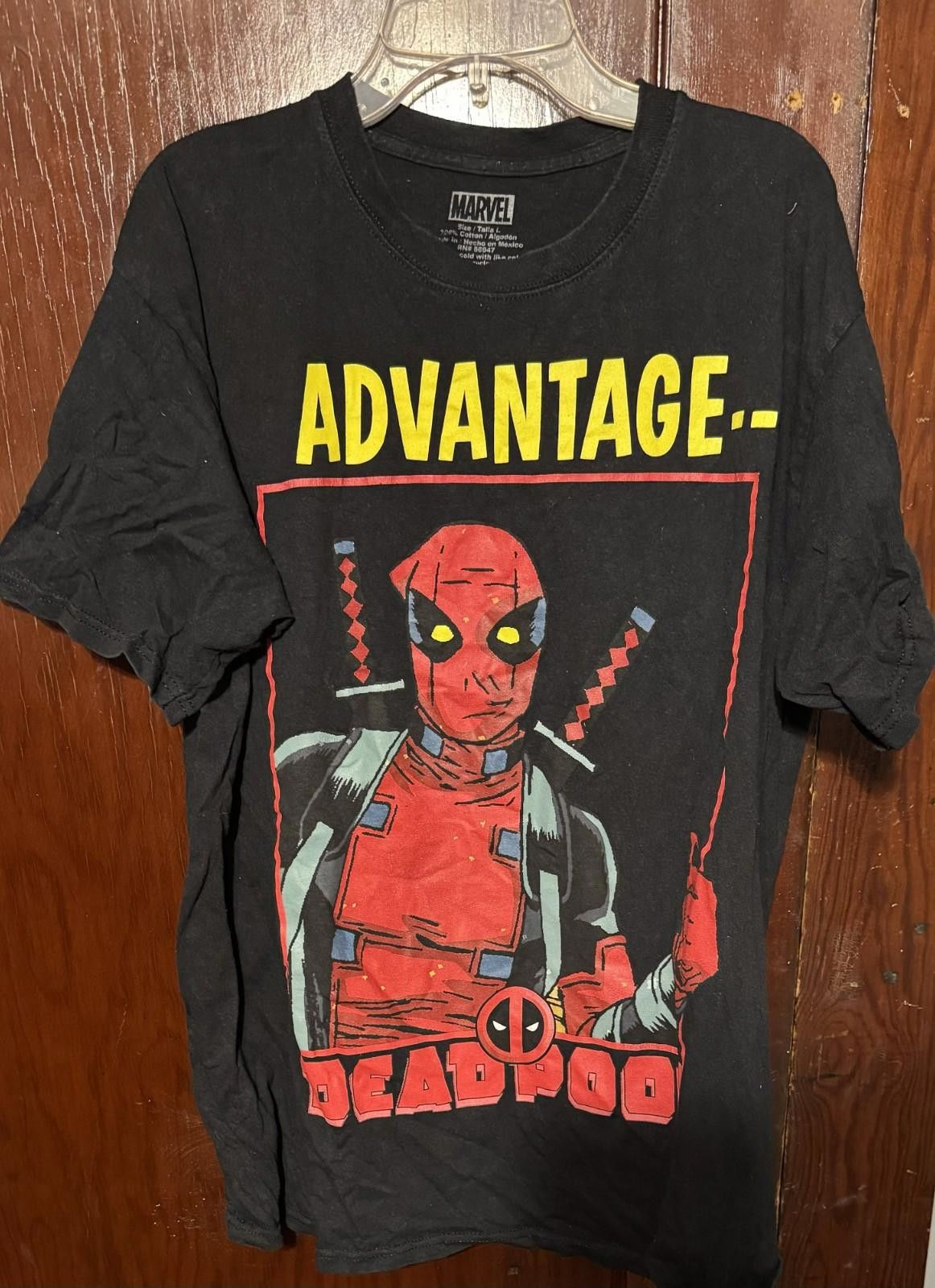 Marvel Comics Deadpool Marvel Short Sleeve Tee shirt Men's Sz L Black Size US XL / EU 56 / 4 - 1 Thumbnail