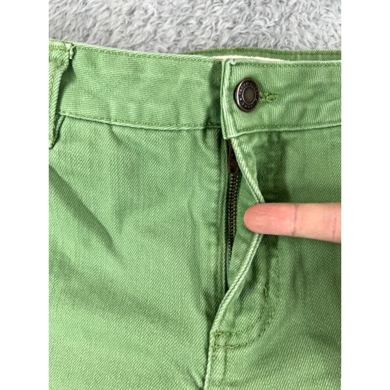 Faded Glory Faded Glory Jeans Women Bootcut Denim 29x29 Green Regular Mid Rise 29 Inseam 5-Pocket Zipper Cotton Blend Stretch Vintage Not Vintage Mens Womens Size 32" / US 10 / IT 46 - 5 Thumbnail
