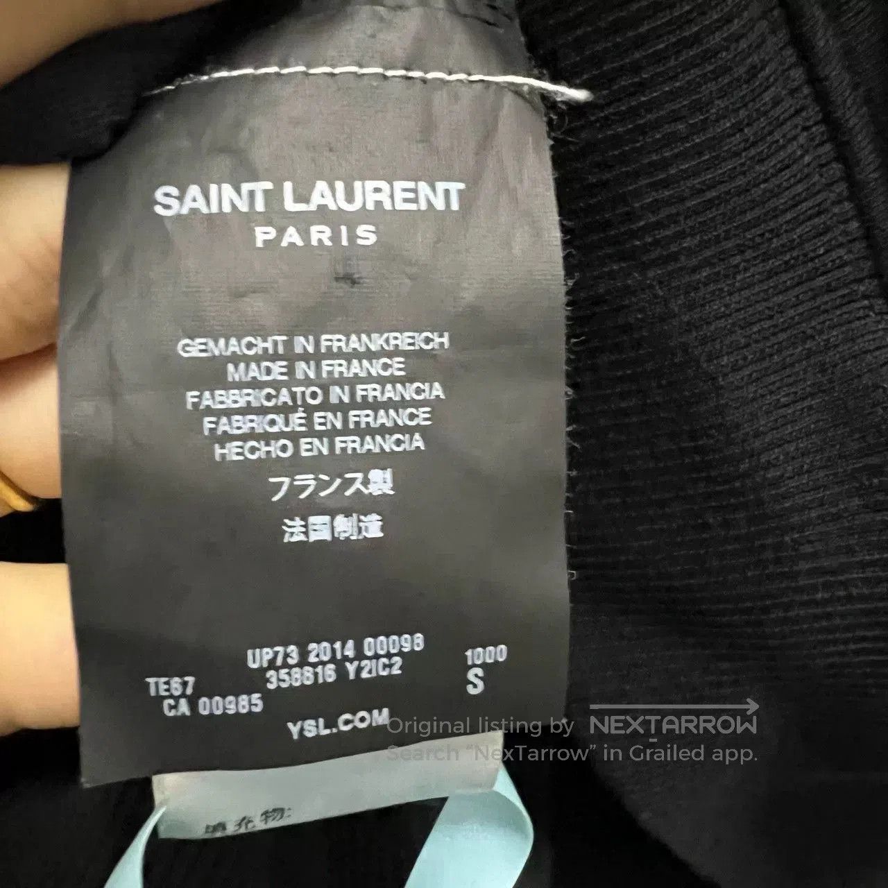 Saint Laurent Paris saint laurent black studded sweatshirt size s. Size US S / EU 44-46 / 1 - 3 Thumbnail